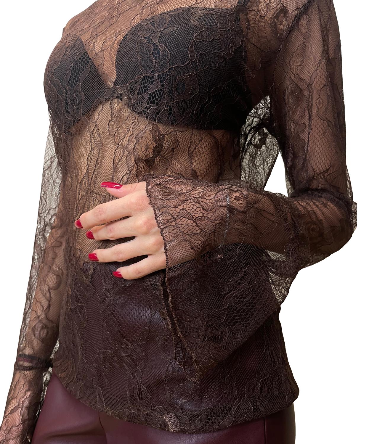 Motel Maglia Pizzo Moro Donna