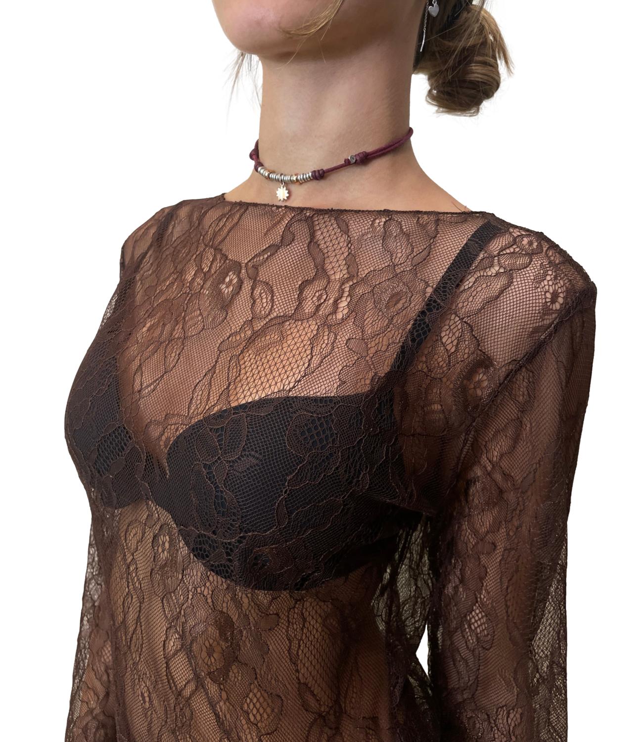 Motel Maglia Pizzo Moro Donna