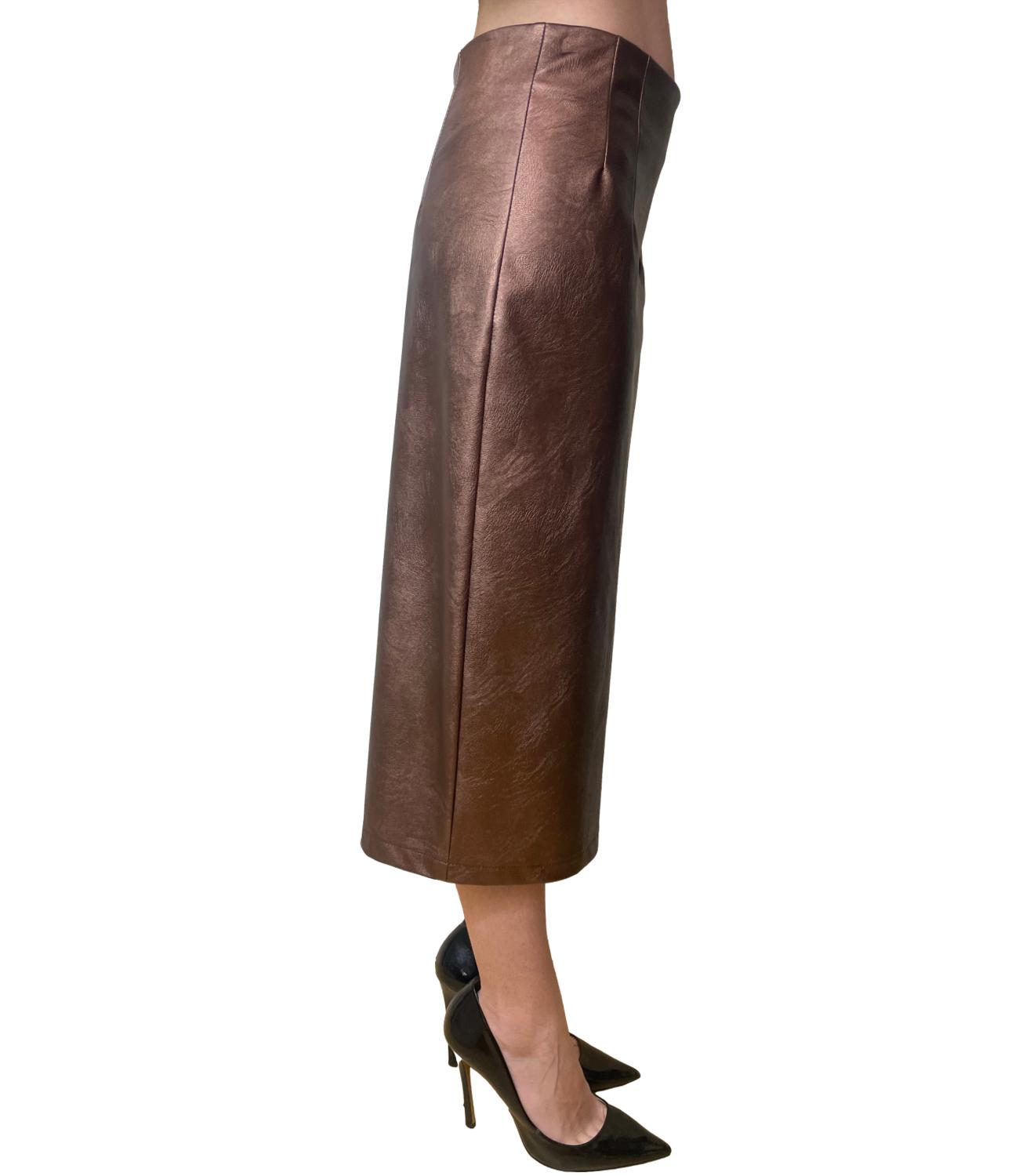 Motel Gonna Ecopelle Bronzo Donna
