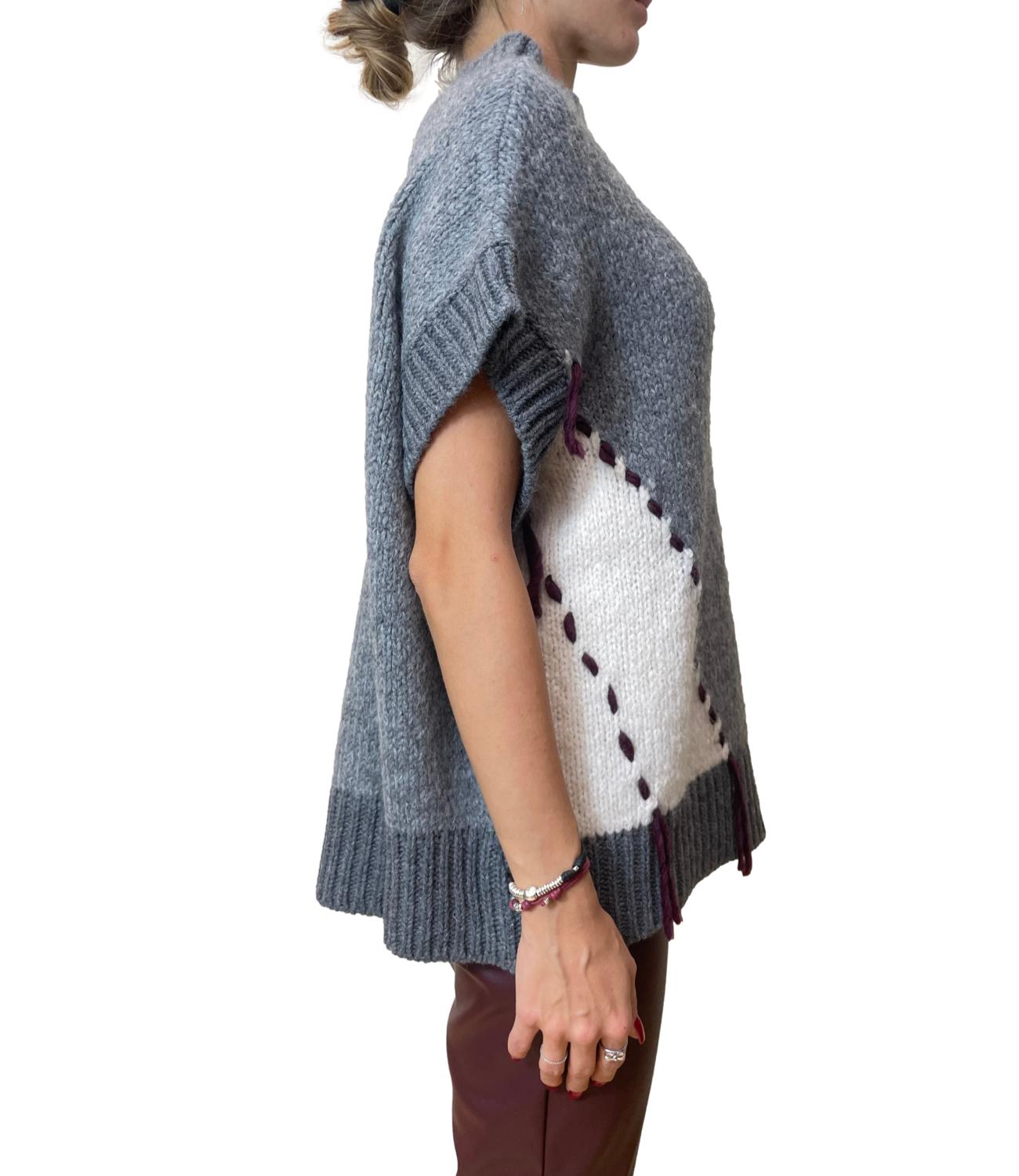 Motel Gilet Grigio Donna