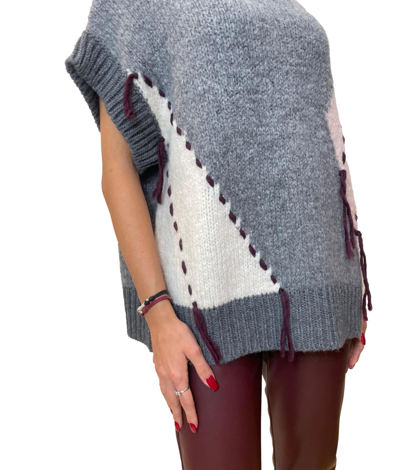 Motel Gilet Grigio Donna