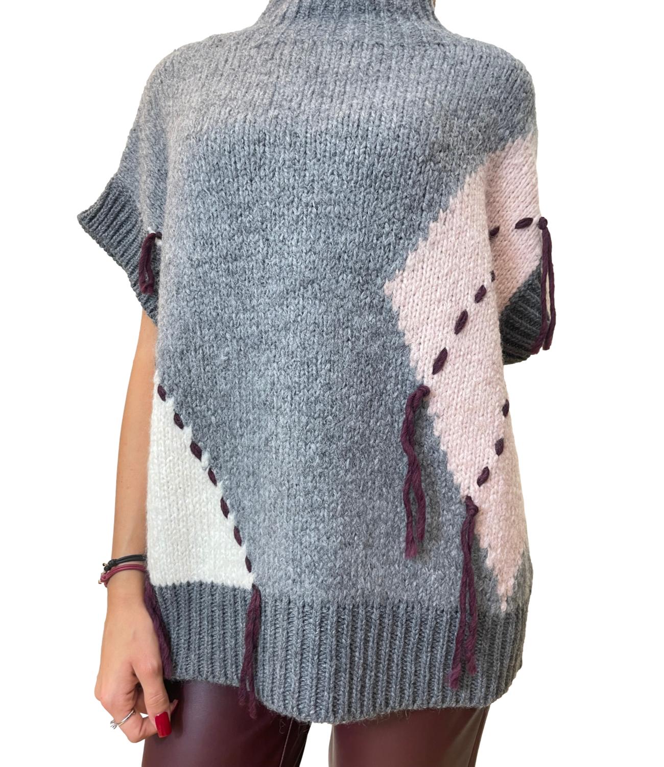 Motel Gilet Grigio Donna