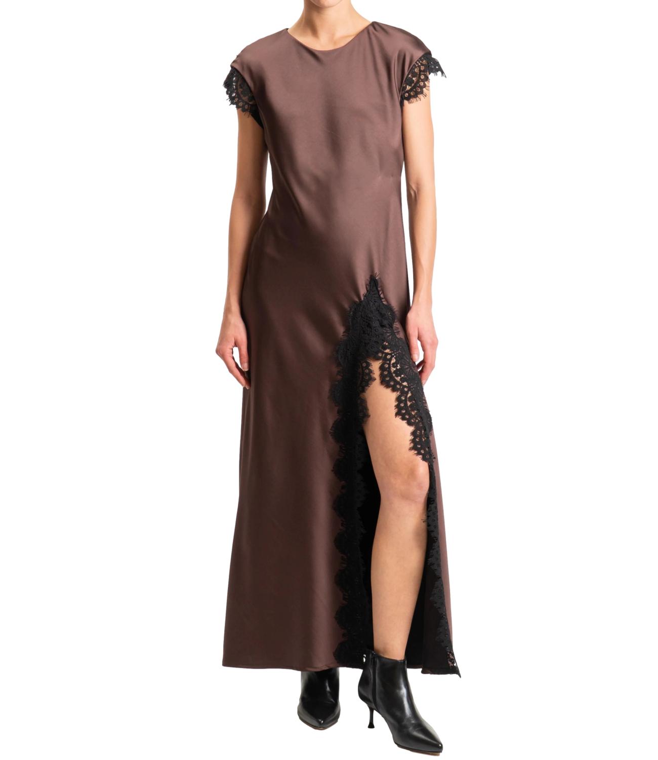 Motel Abito Pizzo Marrone Donna