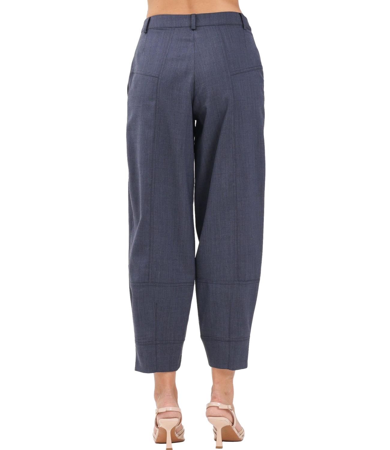Pantaloni balloon in cotone soft touch donna corto