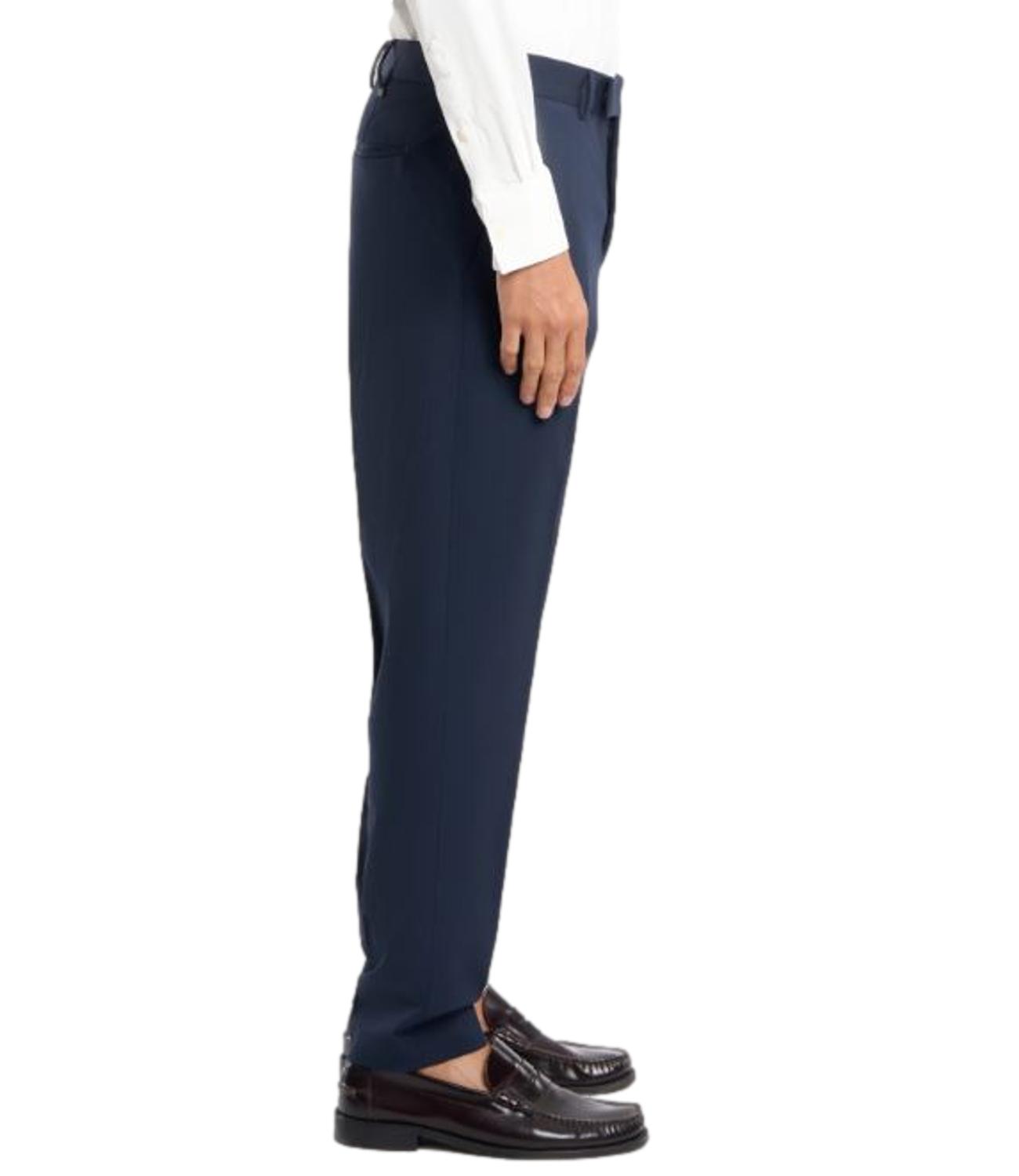 Pantalone lana vergine blu