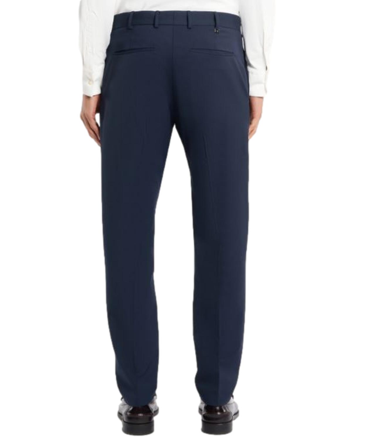 Pantalone lana vergine blu