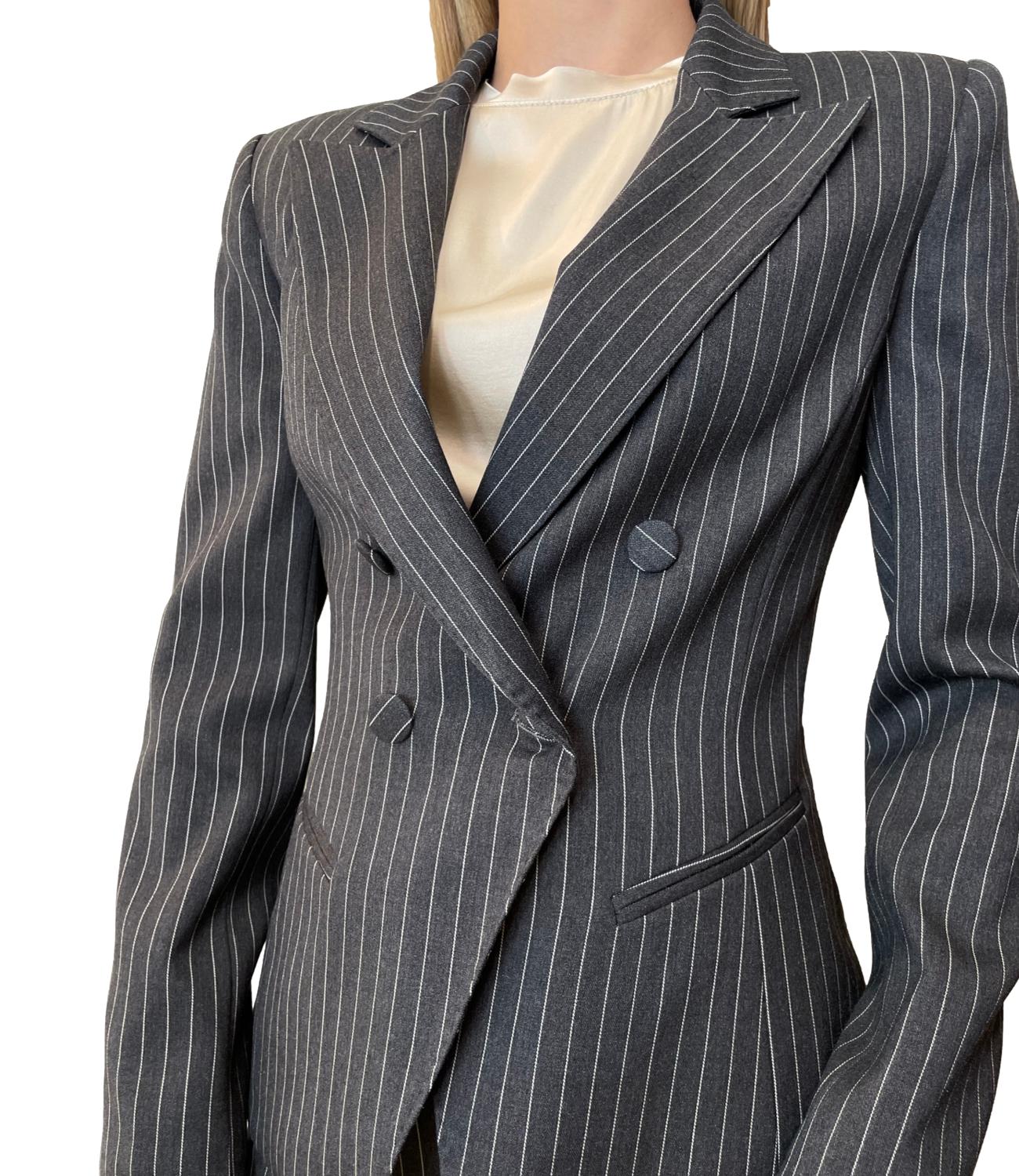 Silence Limited Libra pinstripe Dark Grey Donna