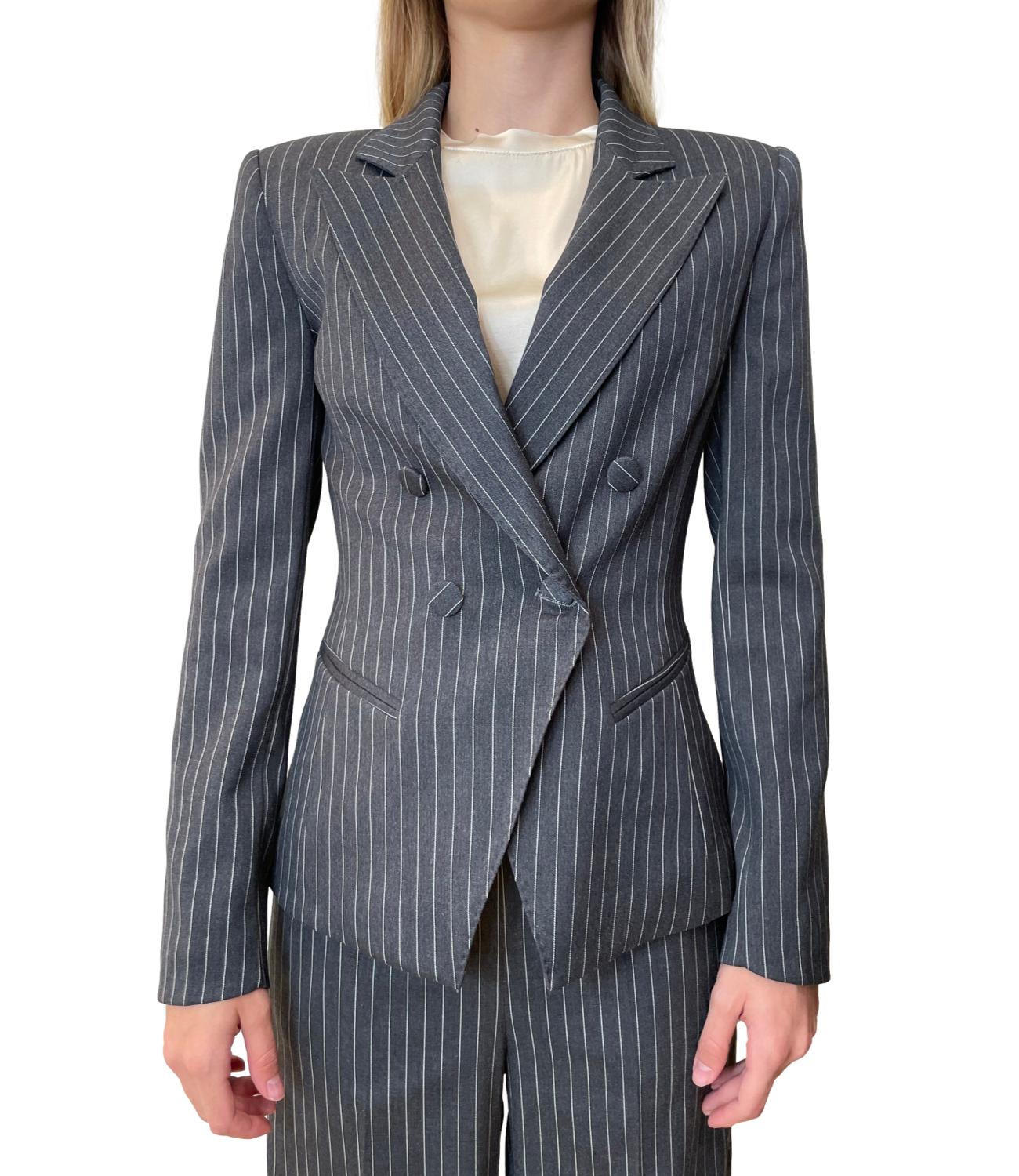 Silence Limited Libra pinstripe Dark Grey Donna
