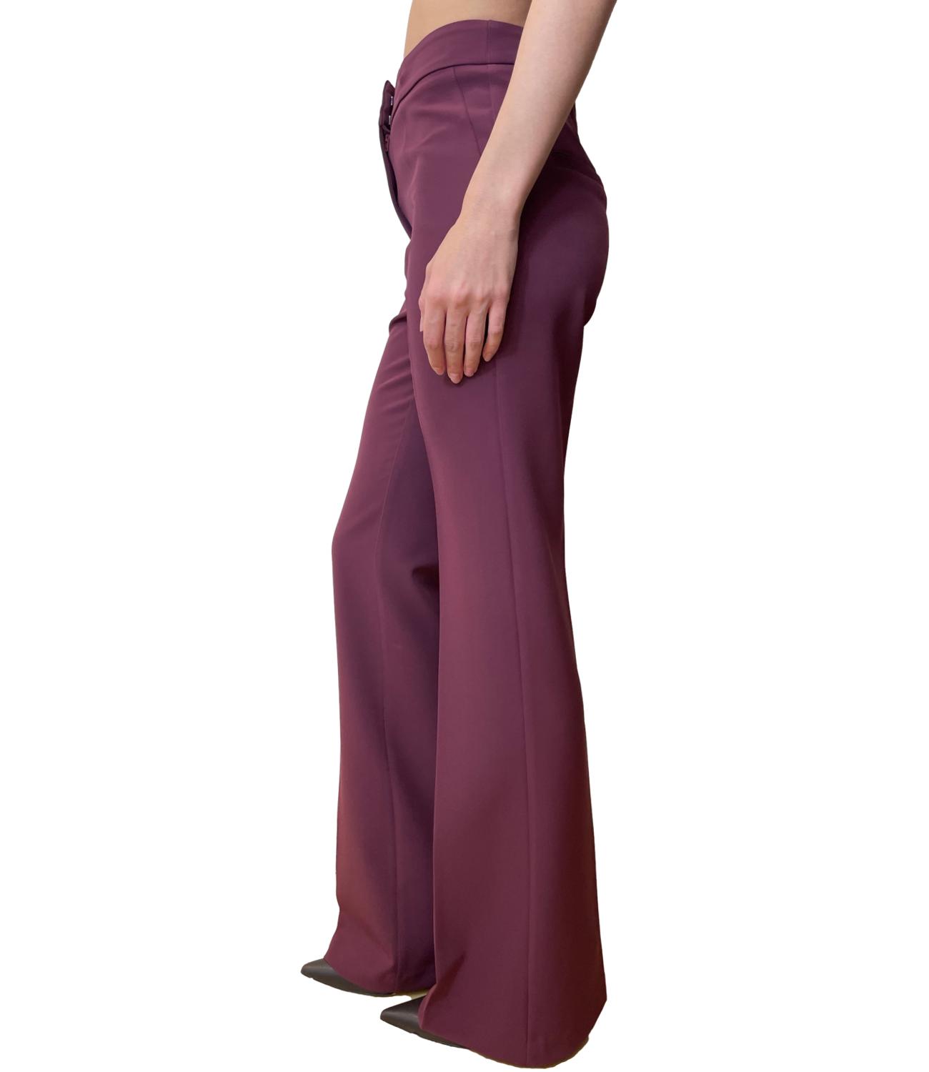 Silence Limited Pantalone Flare Bordeaux Donna