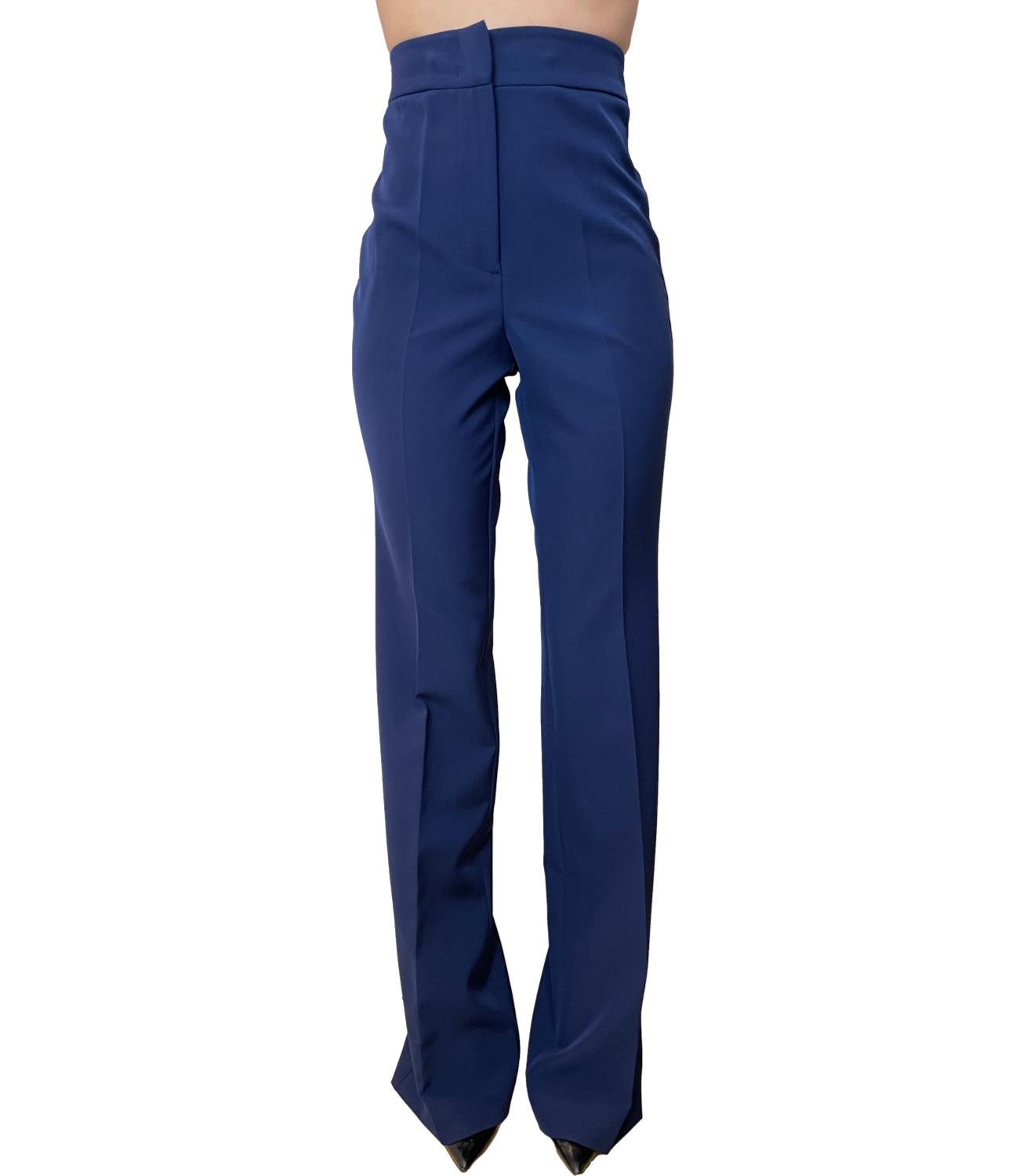 Silence Limited Pantaloni Flare Navy Donna