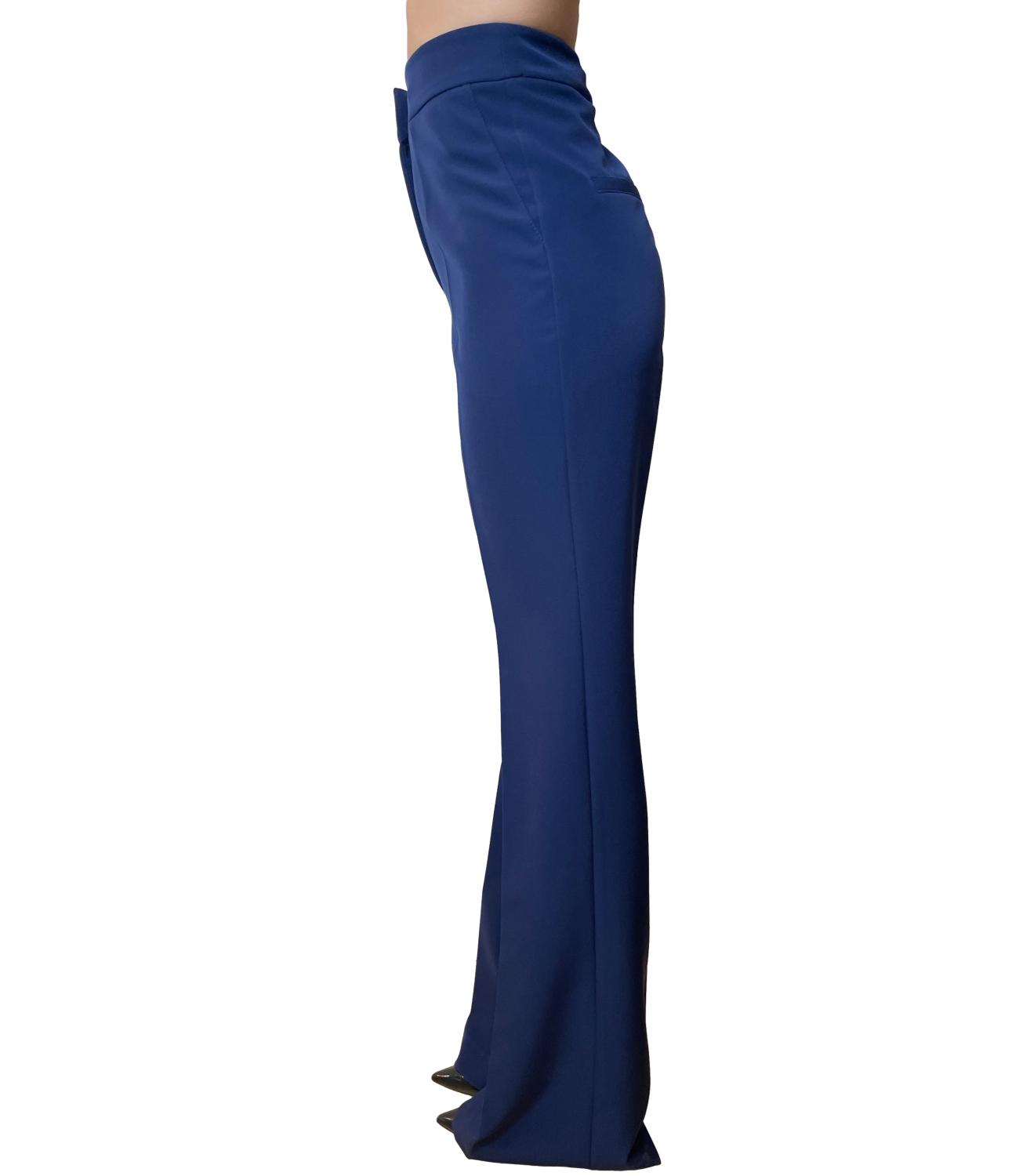 Silence Limited Pantaloni Flare Navy Donna