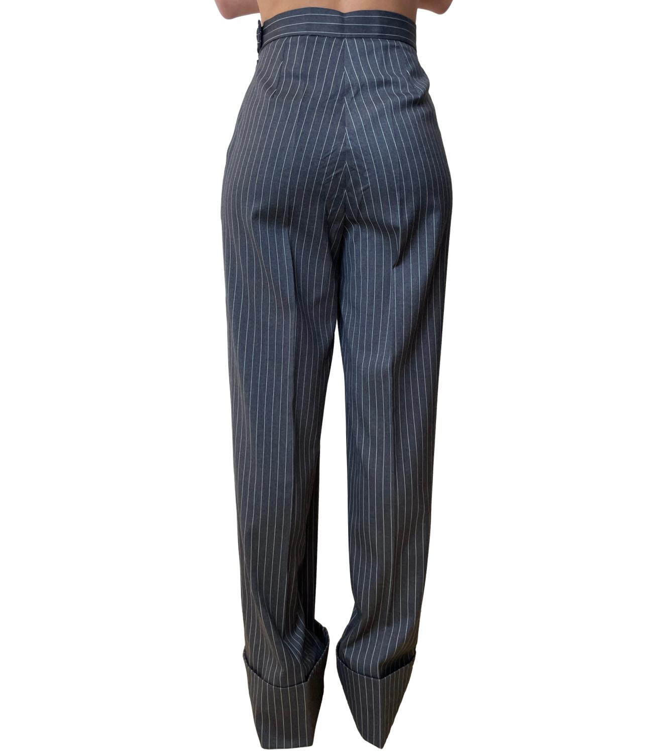 Silence Limited Pantaloni Wide Leg Dark Grey Donna