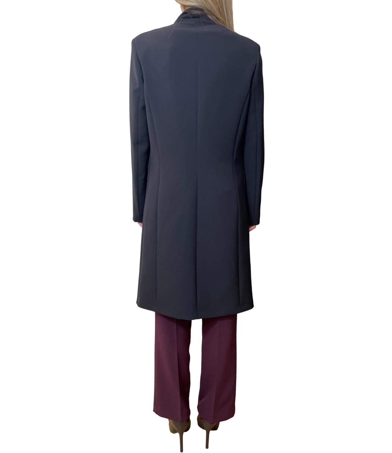 Silence Limited Cappotto Crepe Nero Donna