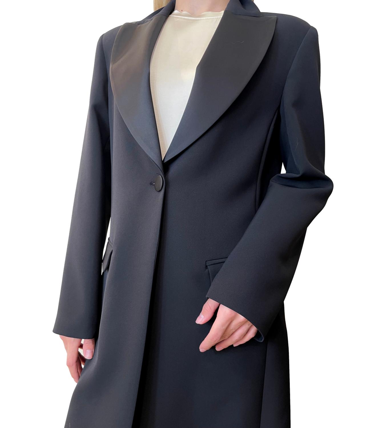 Silence Limited Cappotto Crepe Nero Donna