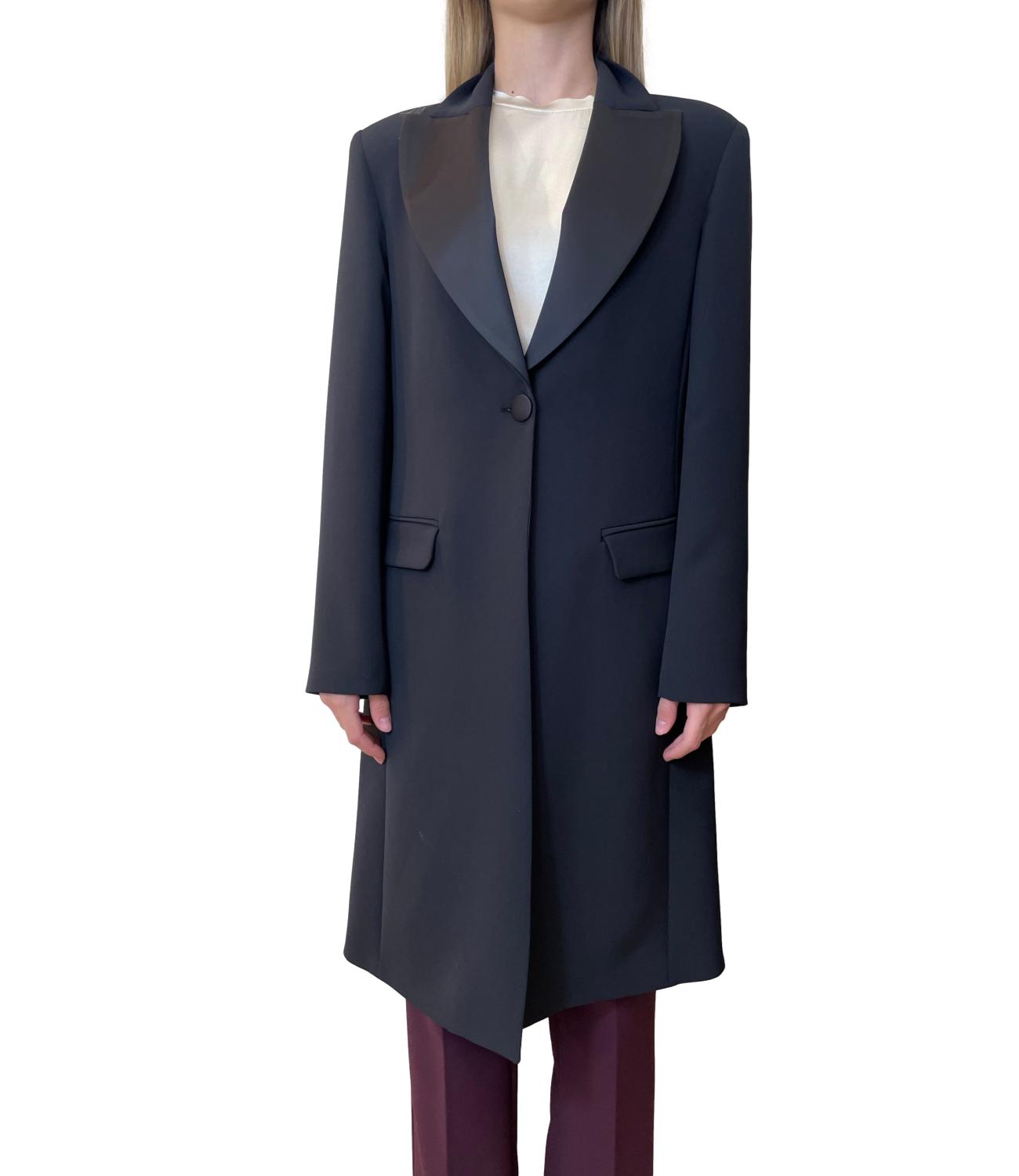 Silence Limited Cappotto Crepe Nero Donna