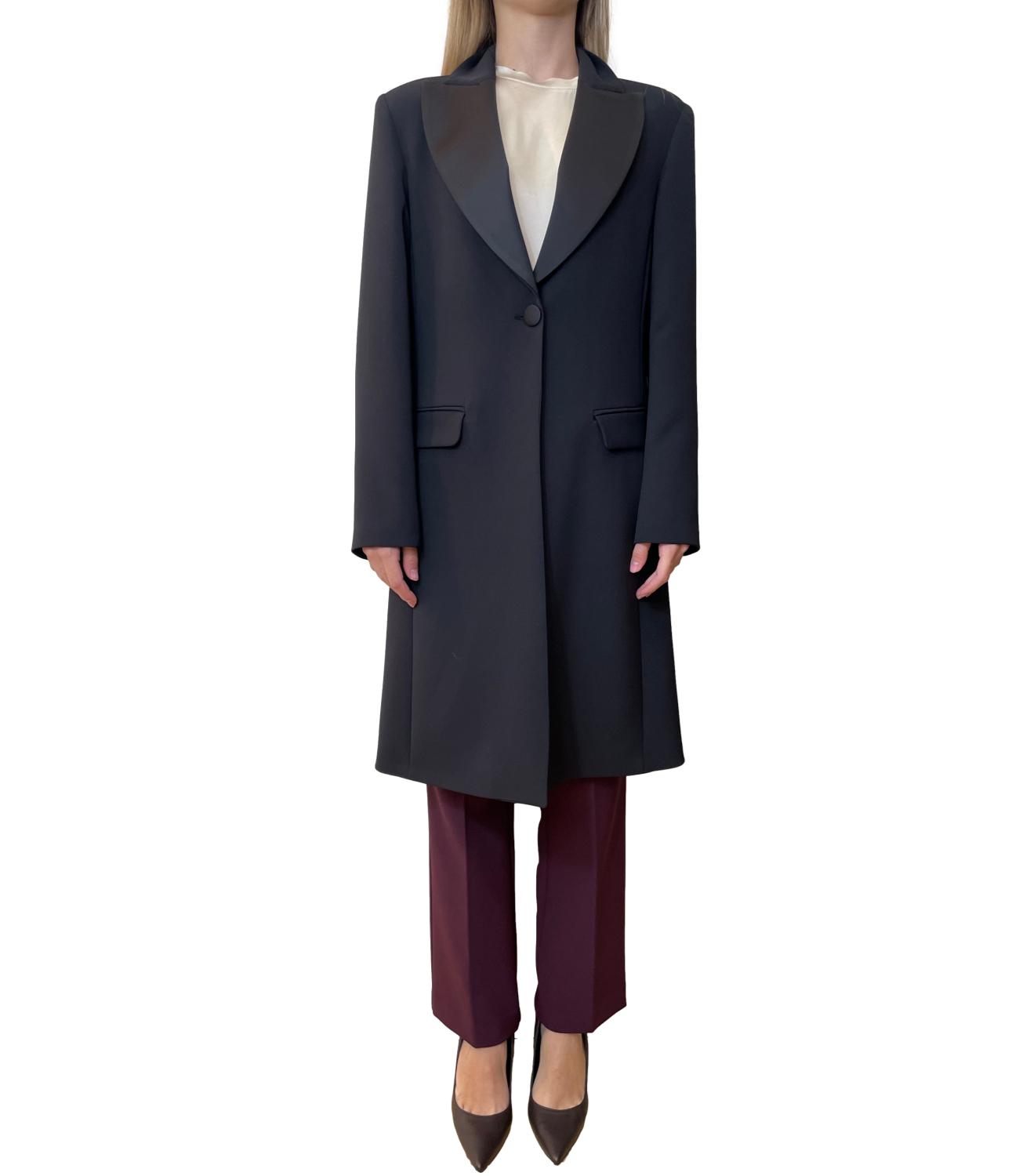 Silence Limited Cappotto Crepe Nero Donna