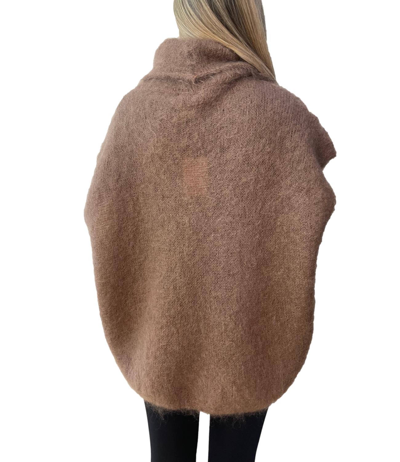 Studio It Gilet Over Cammello Donna