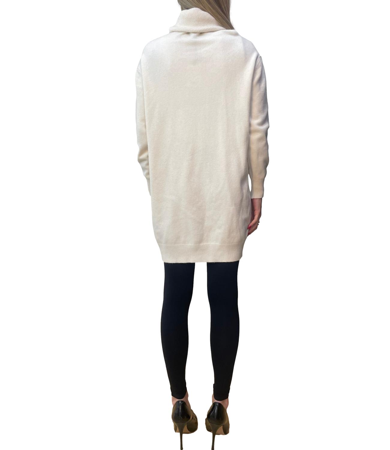 Studio It abito collo alto panna donna