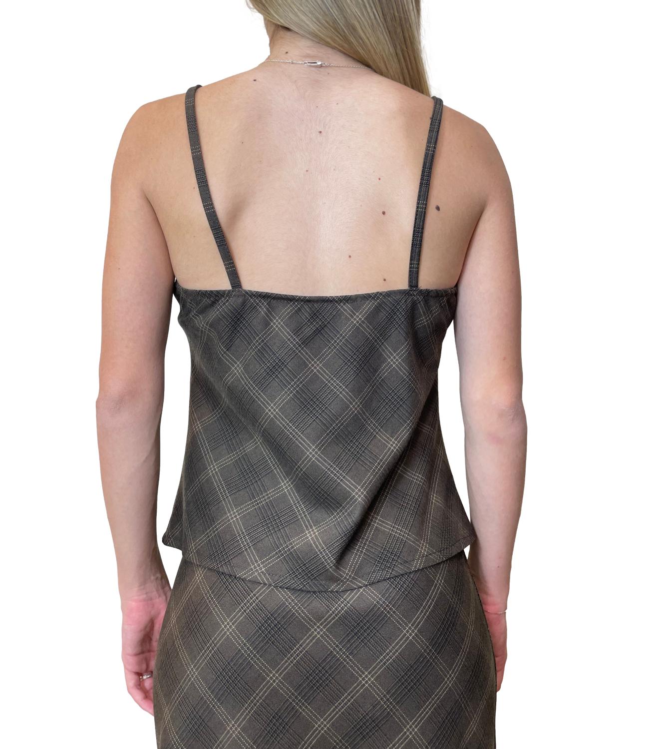 Susy Mix Top Check Fango Donna