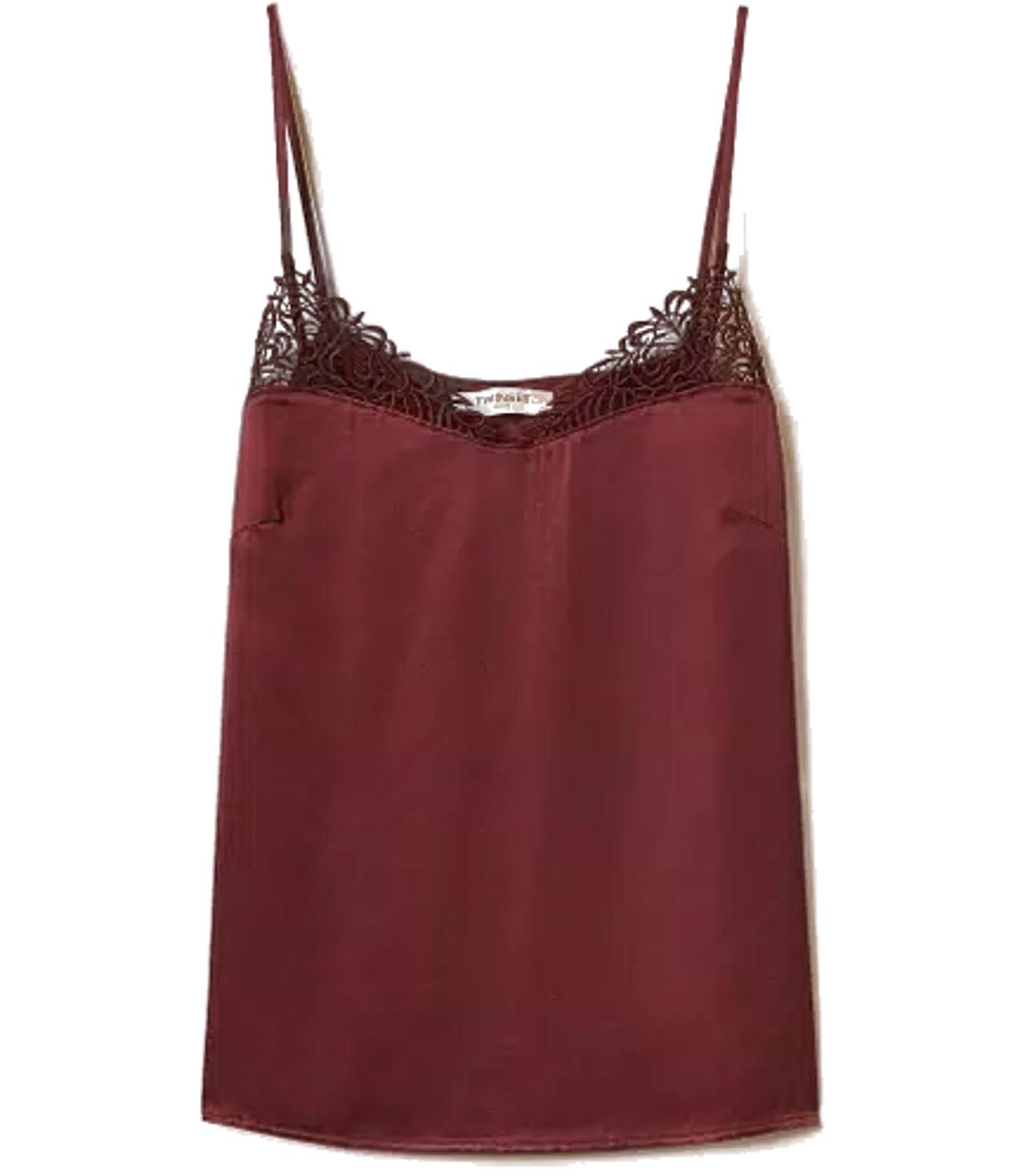 Twinset Top Pizzo Viola Donna