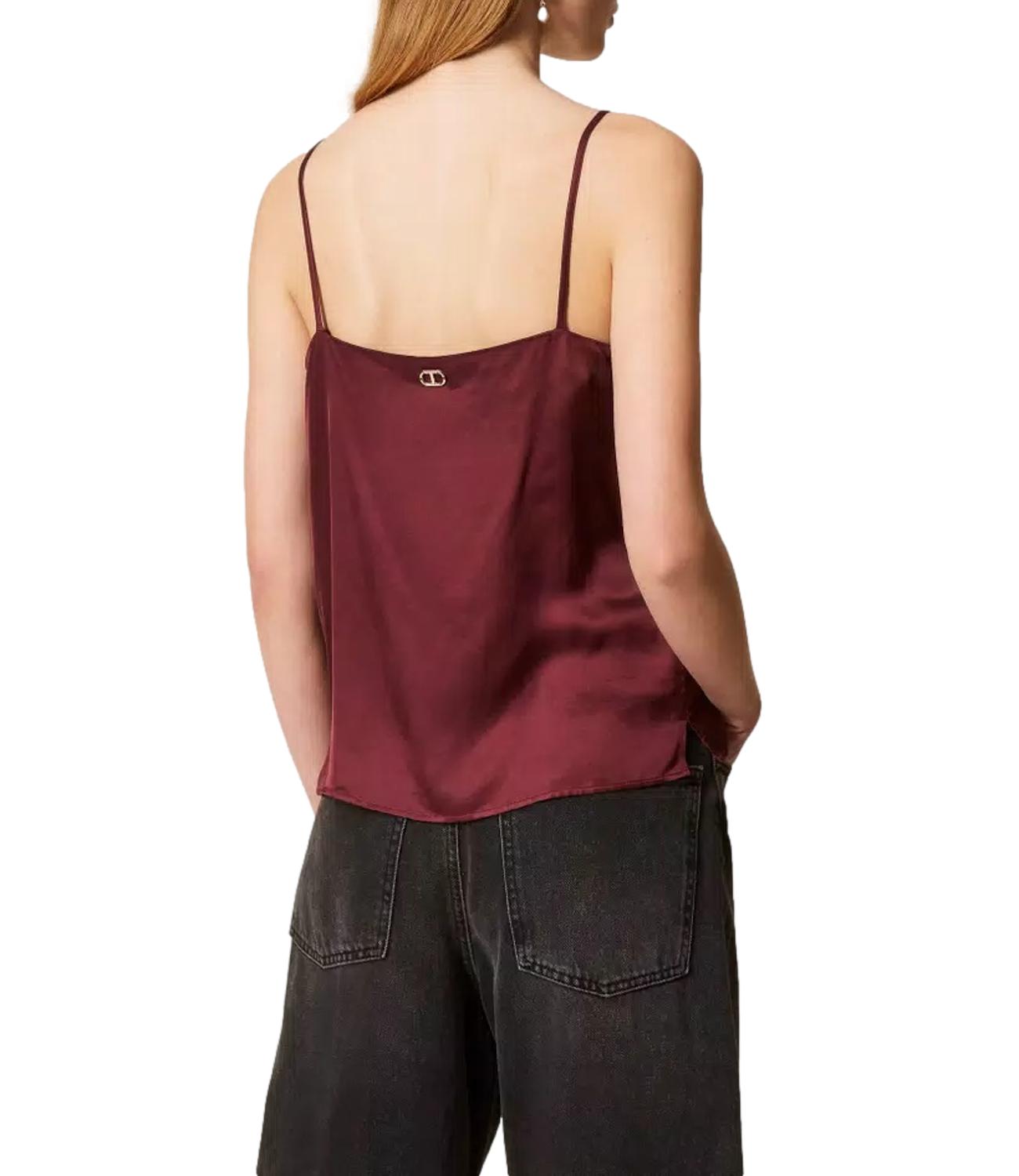 Twinset Top Pizzo Viola Donna