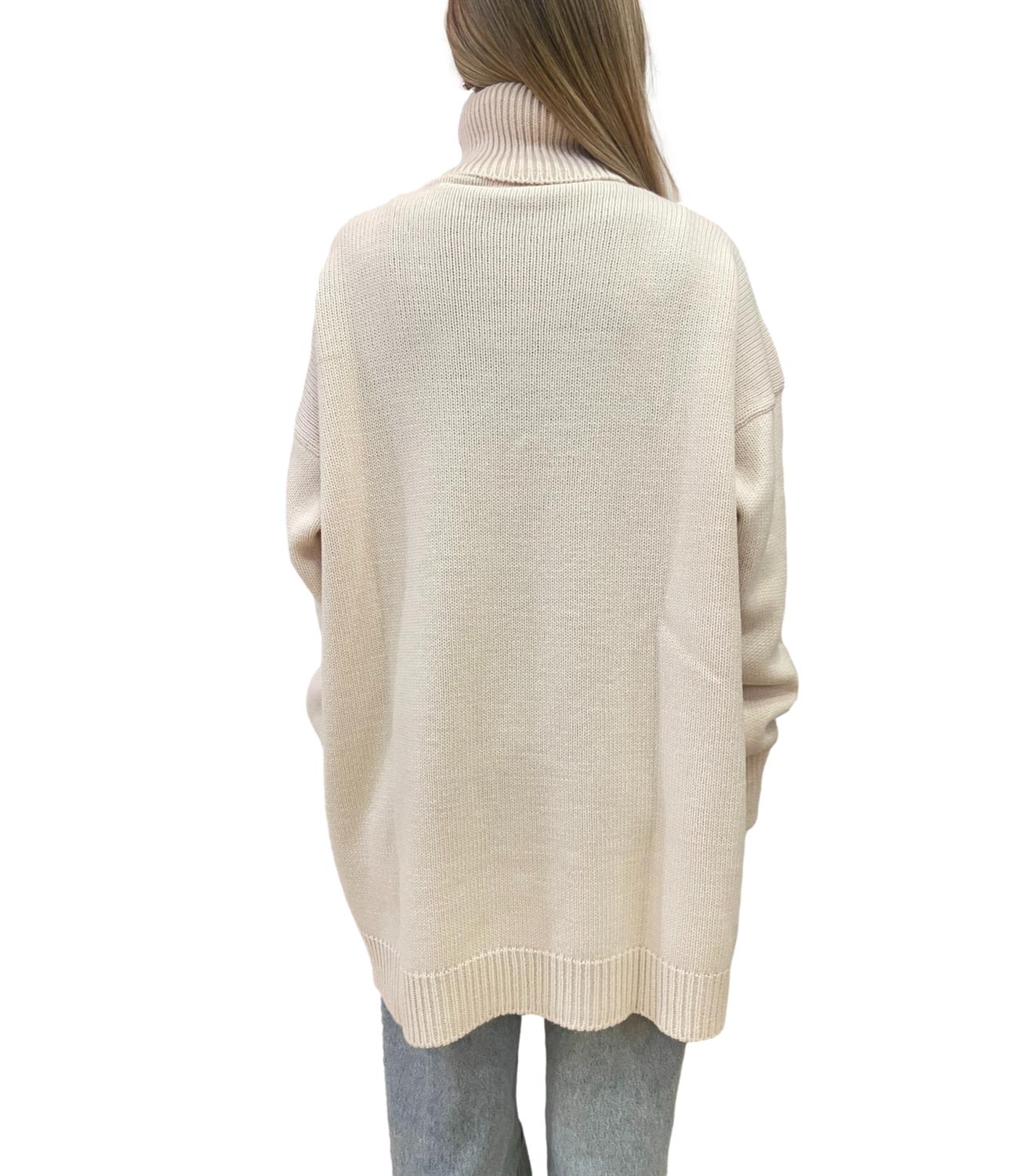 Vicolo Maglia Lunga Panna Donna