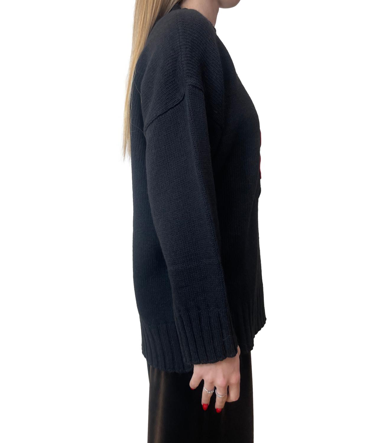 Vicolo Maglia Orsetto Alpino Nera Donna
