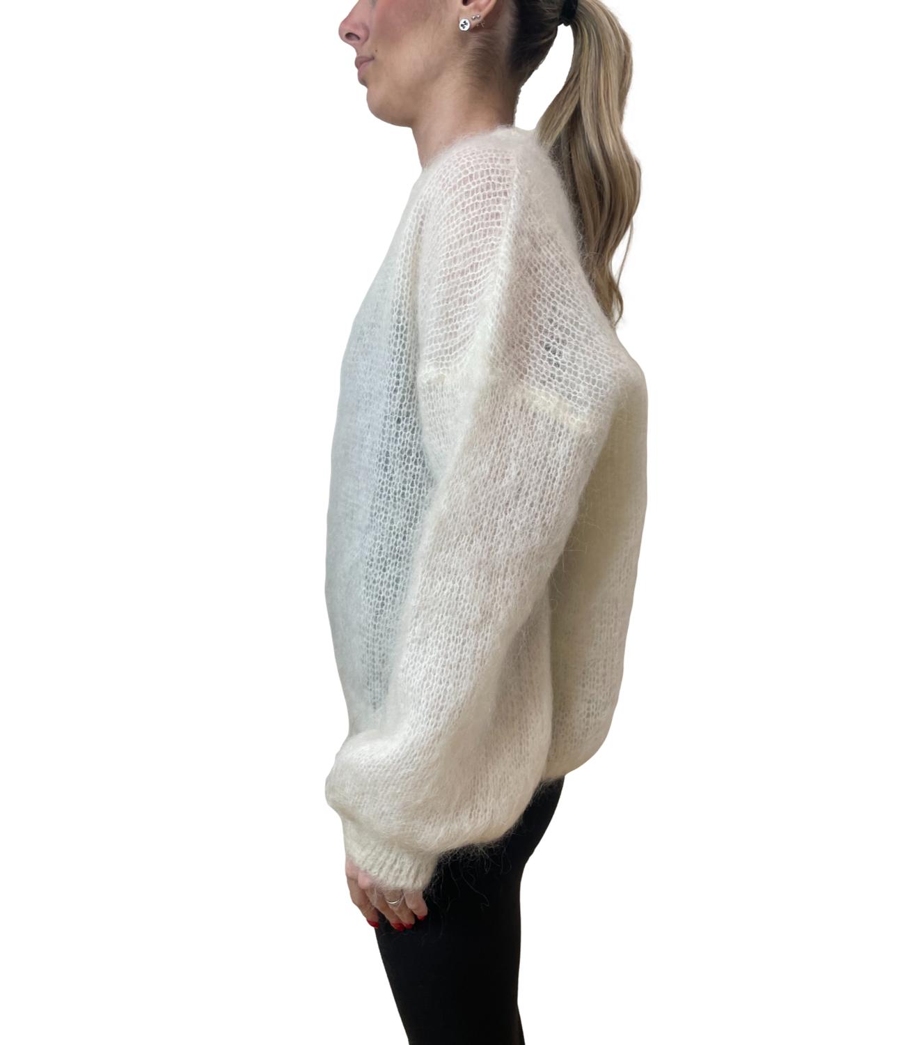 Vicolo maglia mohair panna donna