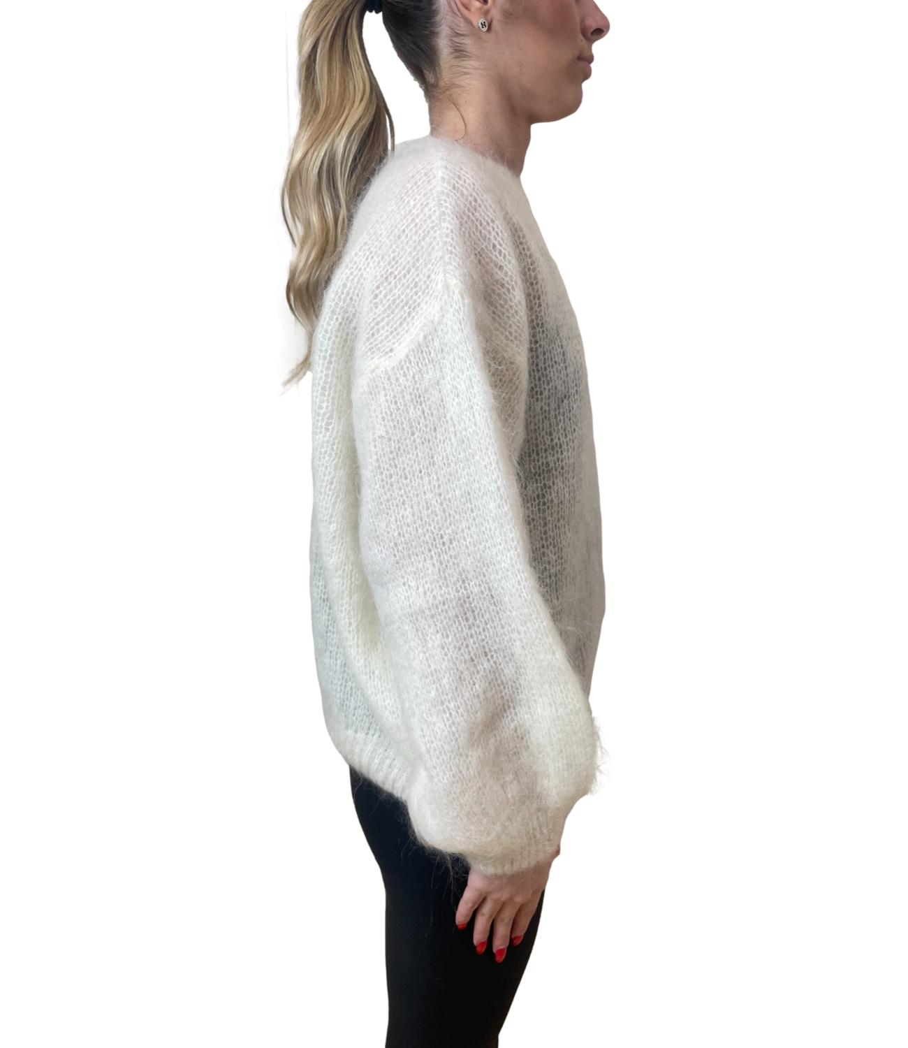Vicolo maglia mohair panna donna