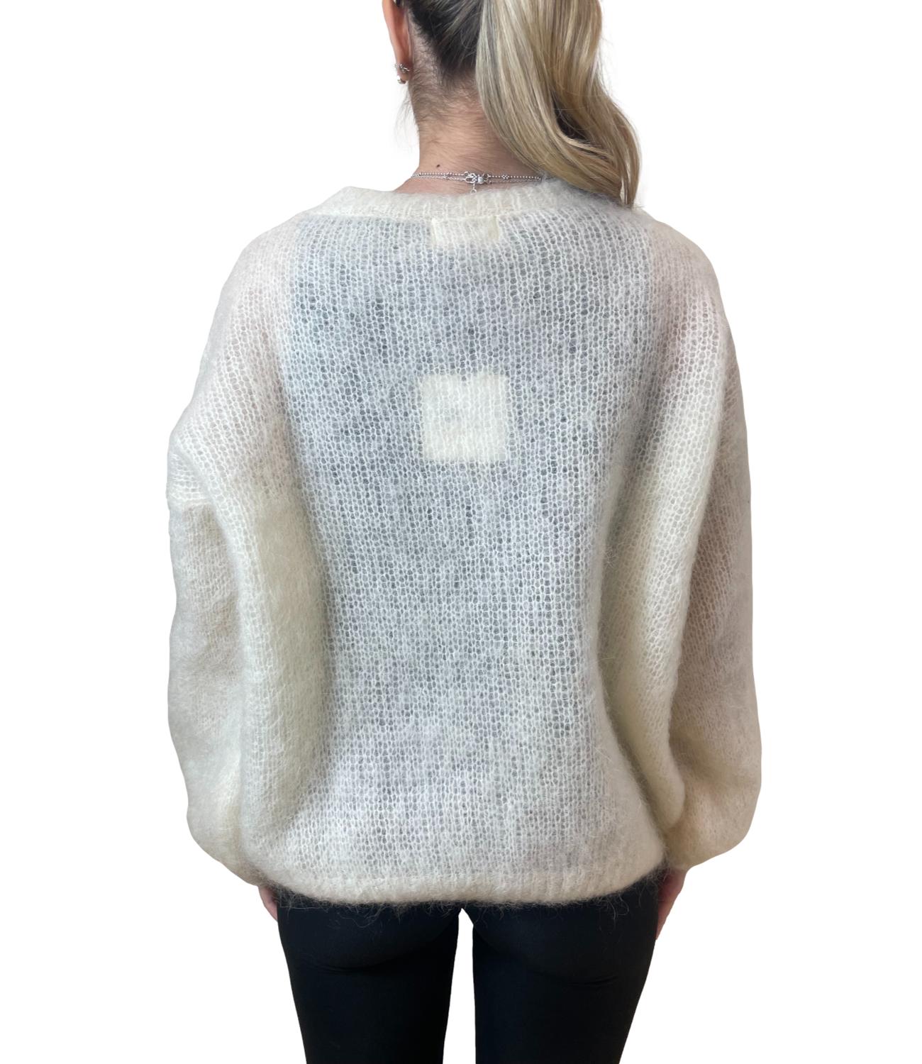 Vicolo maglia mohair panna donna