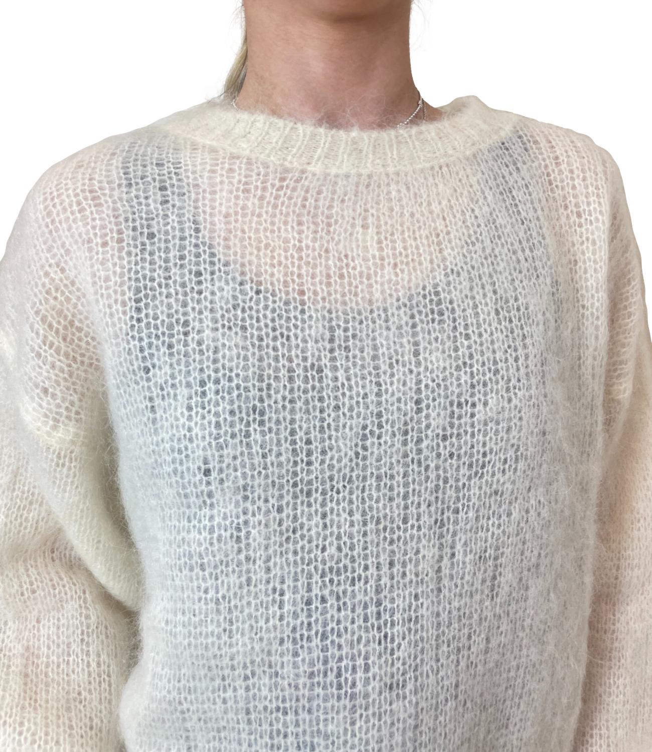Vicolo maglia mohair panna donna