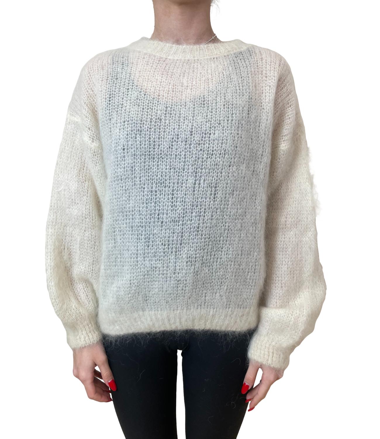 Vicolo maglia mohair panna donna
