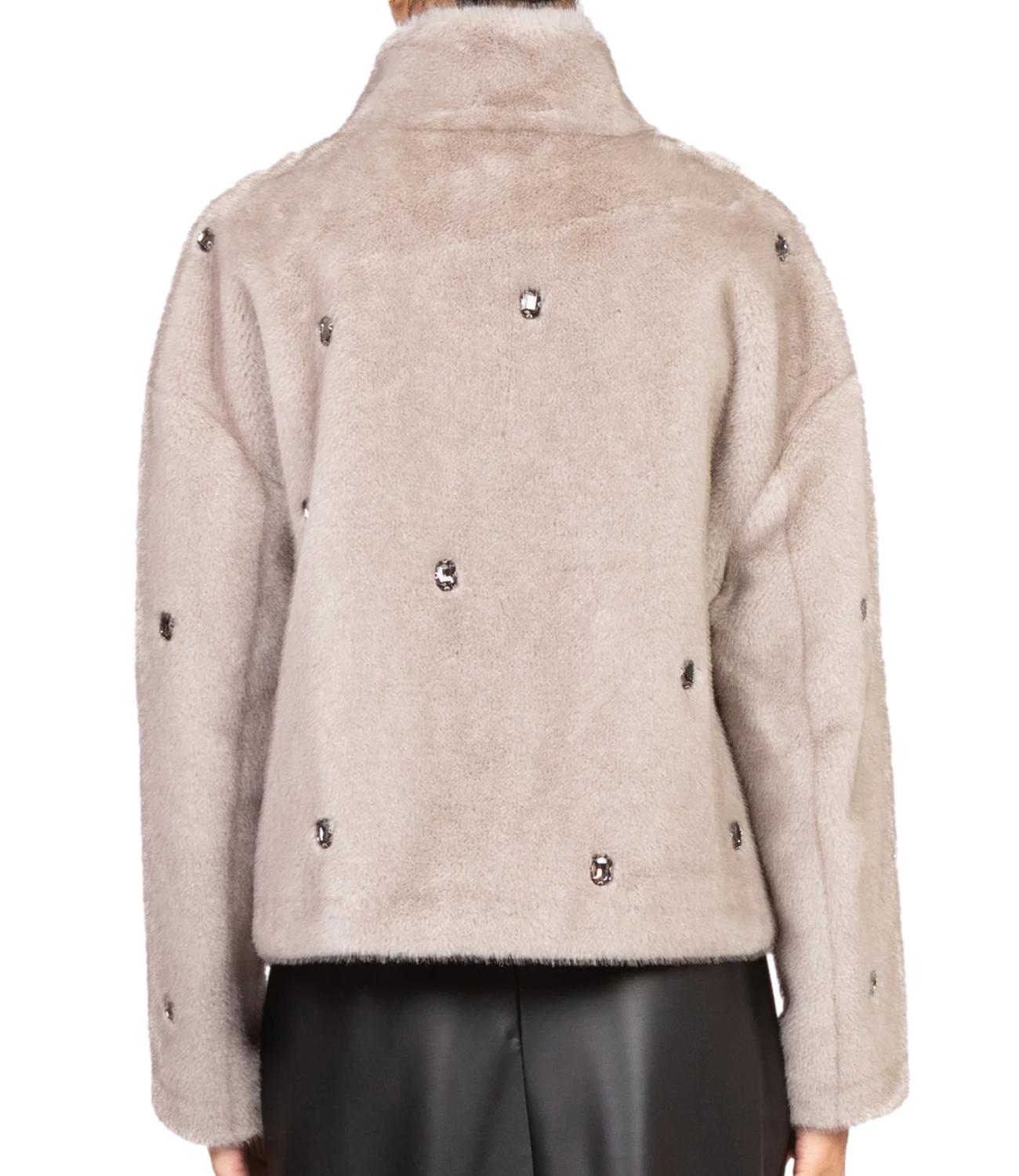 Vicolo Cappotto Ecopelliccia Tortora Donna