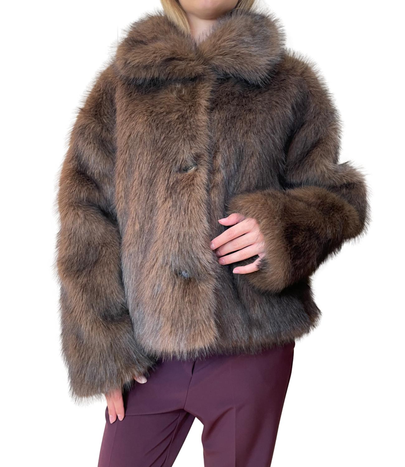Vicolo Cappotto Denim Blu Donna