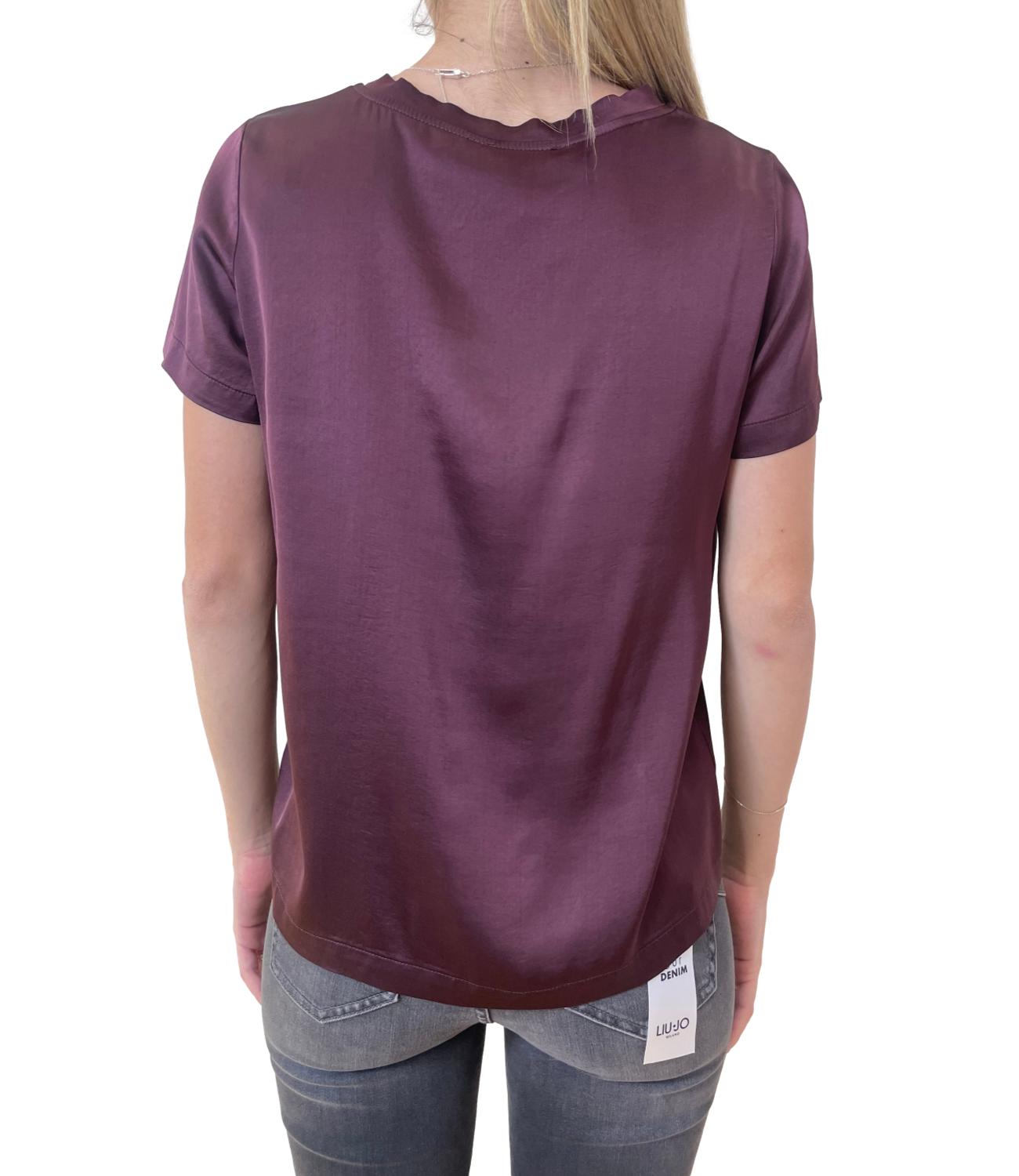Vicolo T-shirt Raso Vino Donna