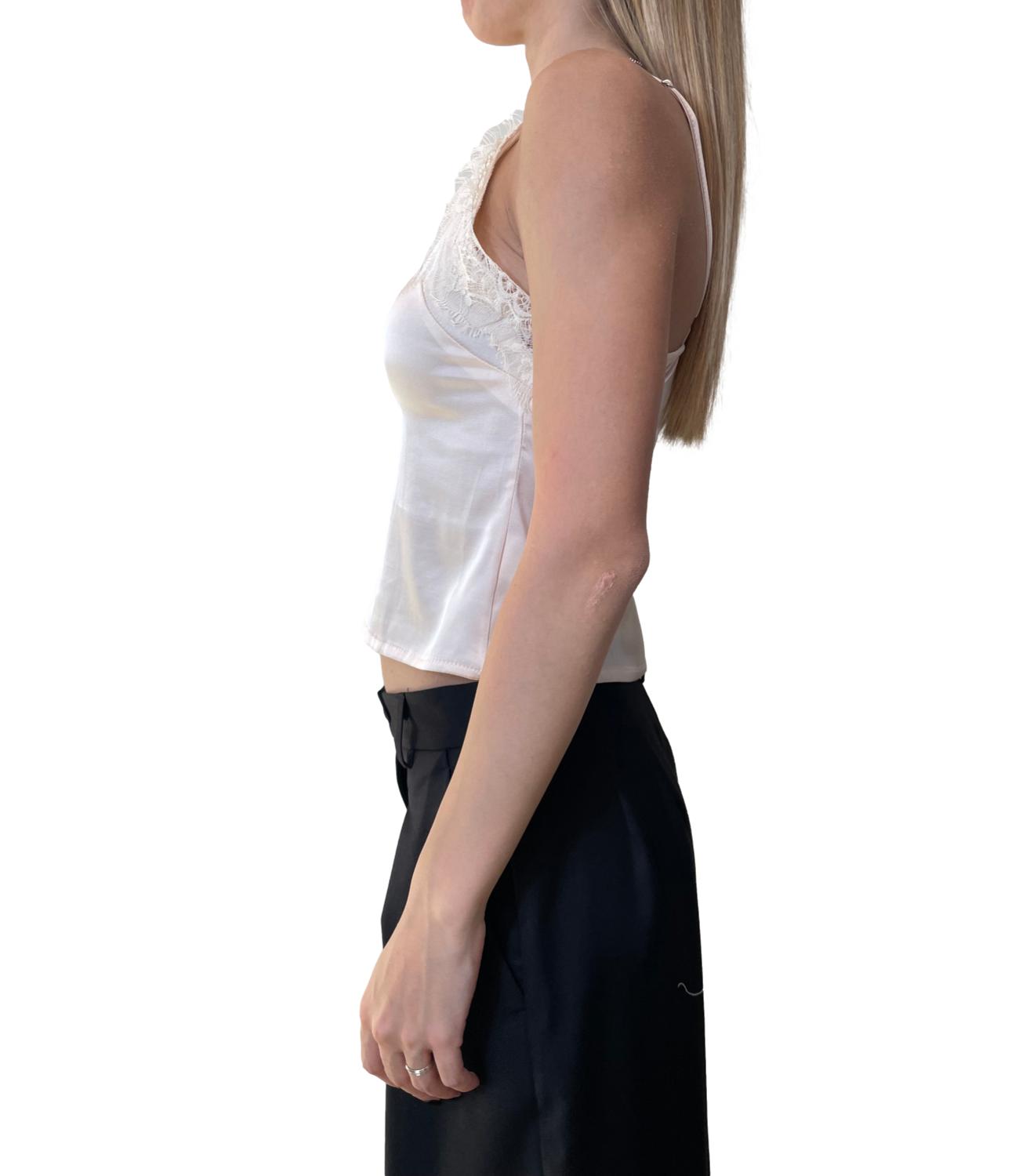 Vicolo Top Pizzo Panna Donna