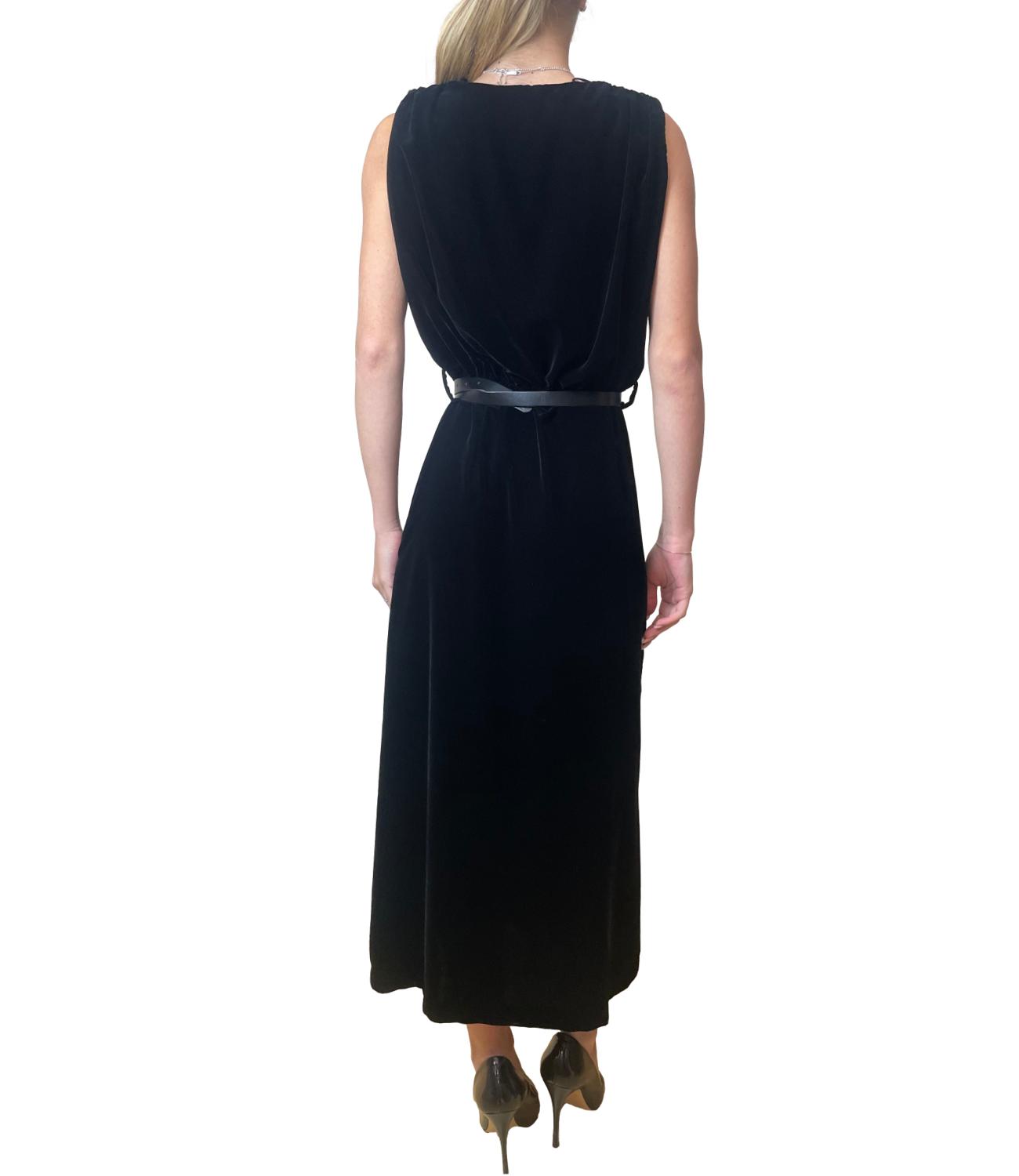 Vicolo Abito Velluto Nero Donna