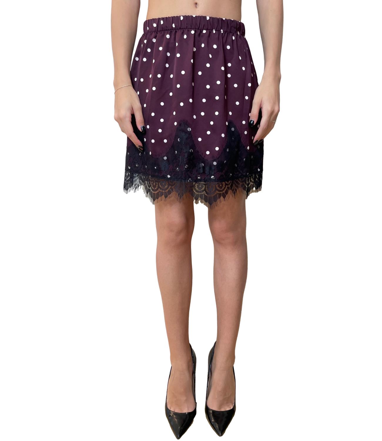 Vicolo Gonna Pois Bordeaux Donna