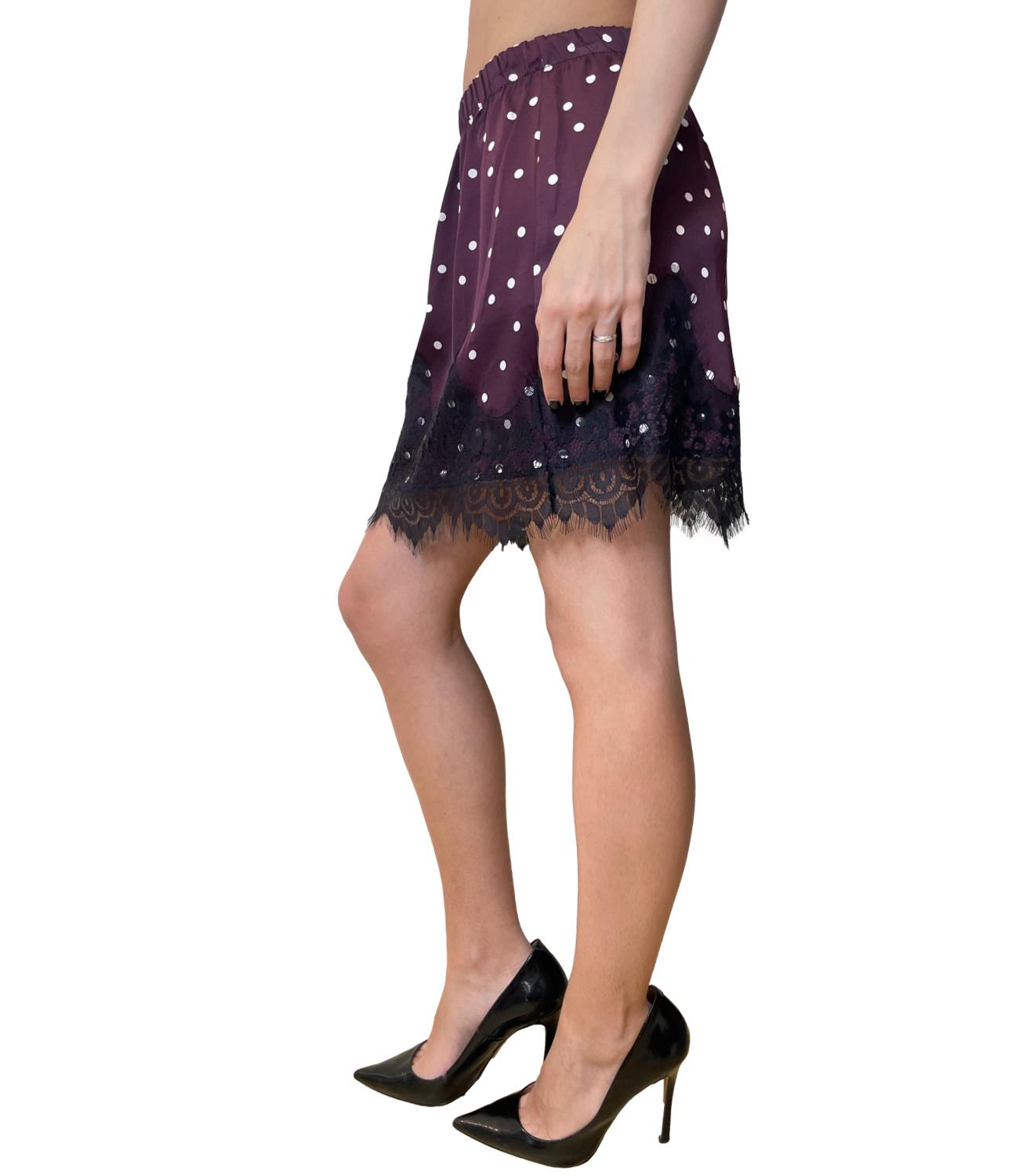 Vicolo Gonna Pois Bordeaux Donna