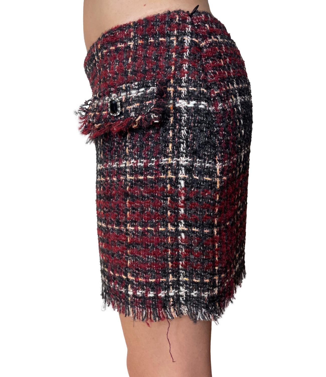 Vicolo Gonna Tweed Multicolor Donna