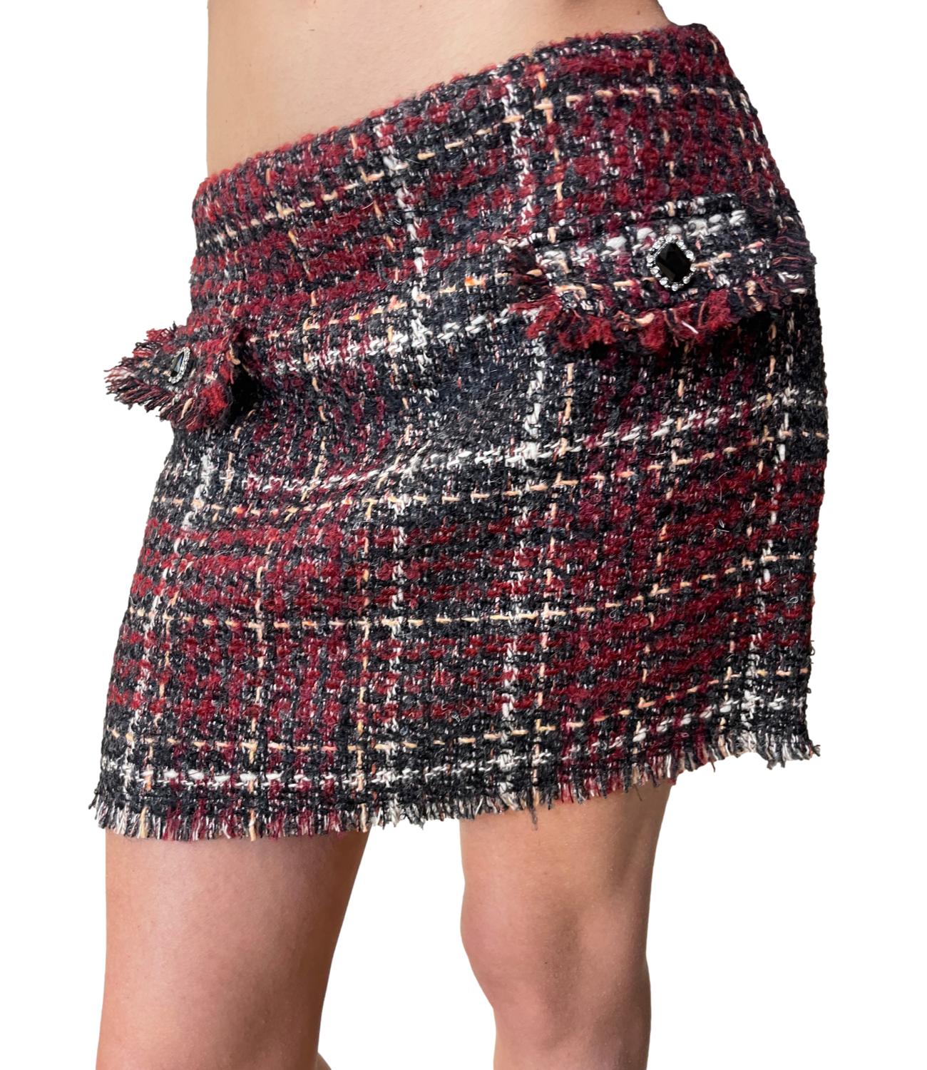 Vicolo Gonna Tweed Multicolor Donna