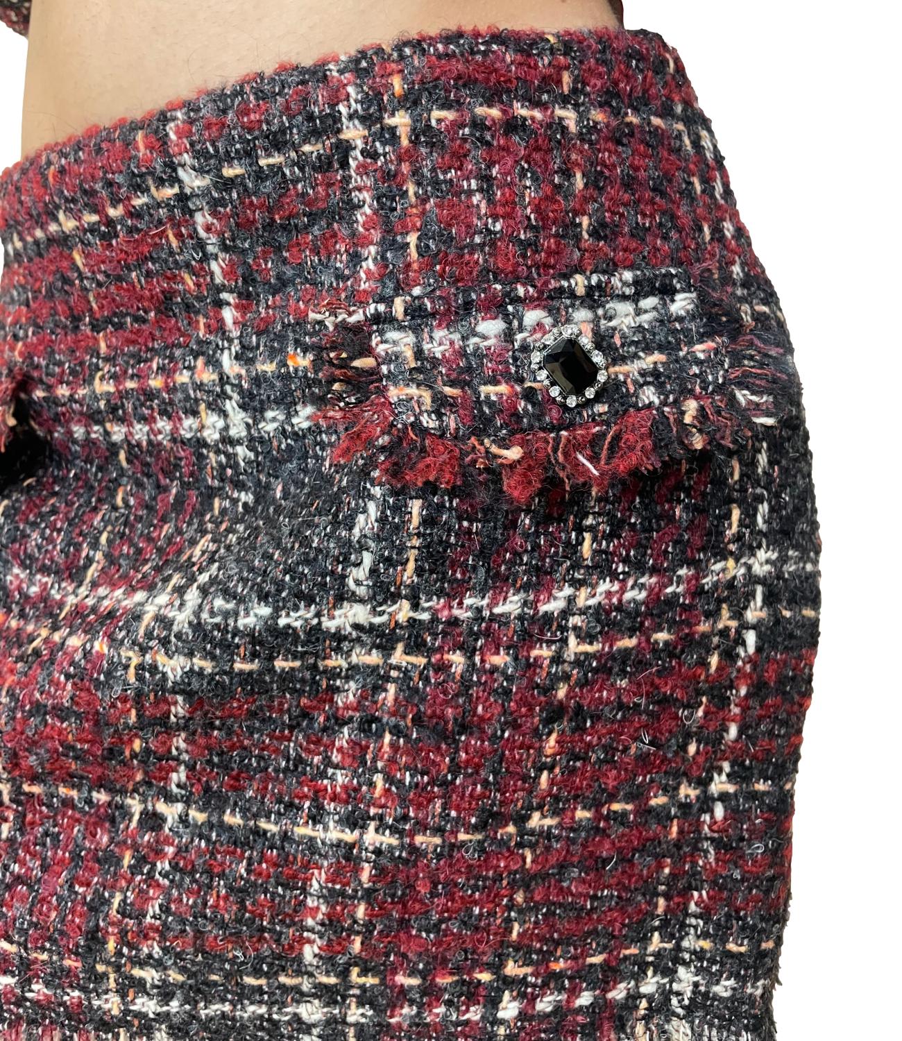 Vicolo Gonna Tweed Multicolor Donna