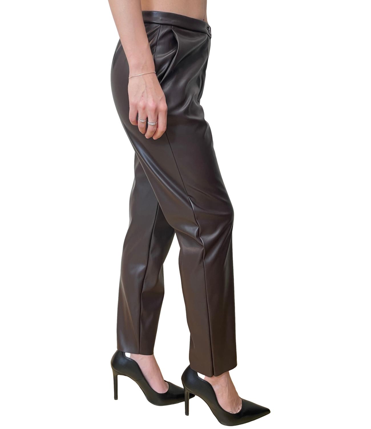 Vicolo Pantalone Ecopelle Moro Donna