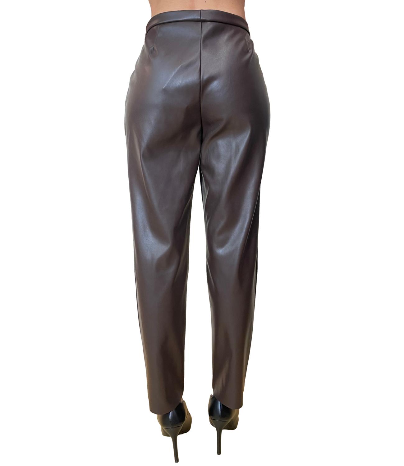 Vicolo Pantalone Ecopelle Moro Donna