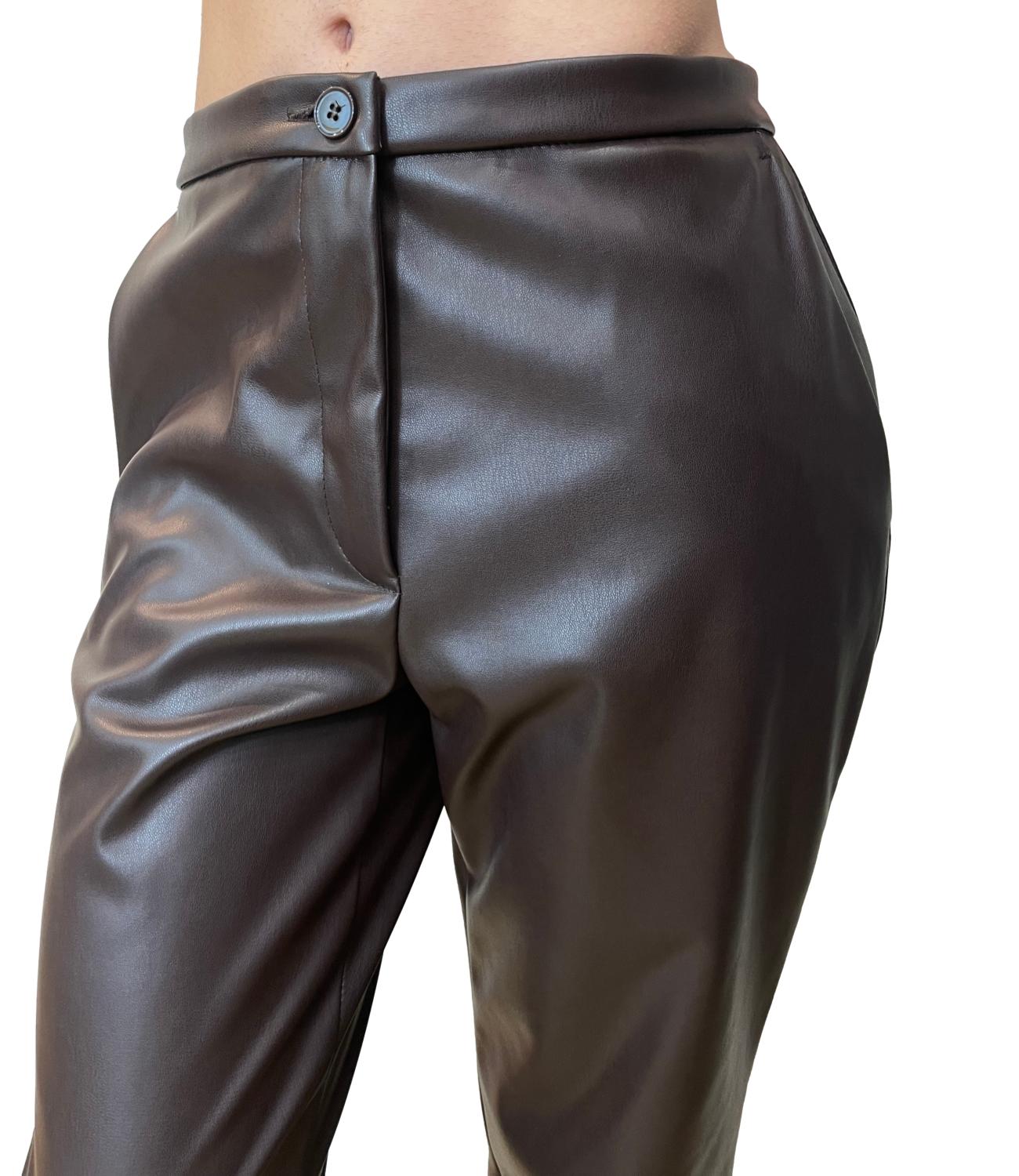 Vicolo Pantalone Ecopelle Moro Donna