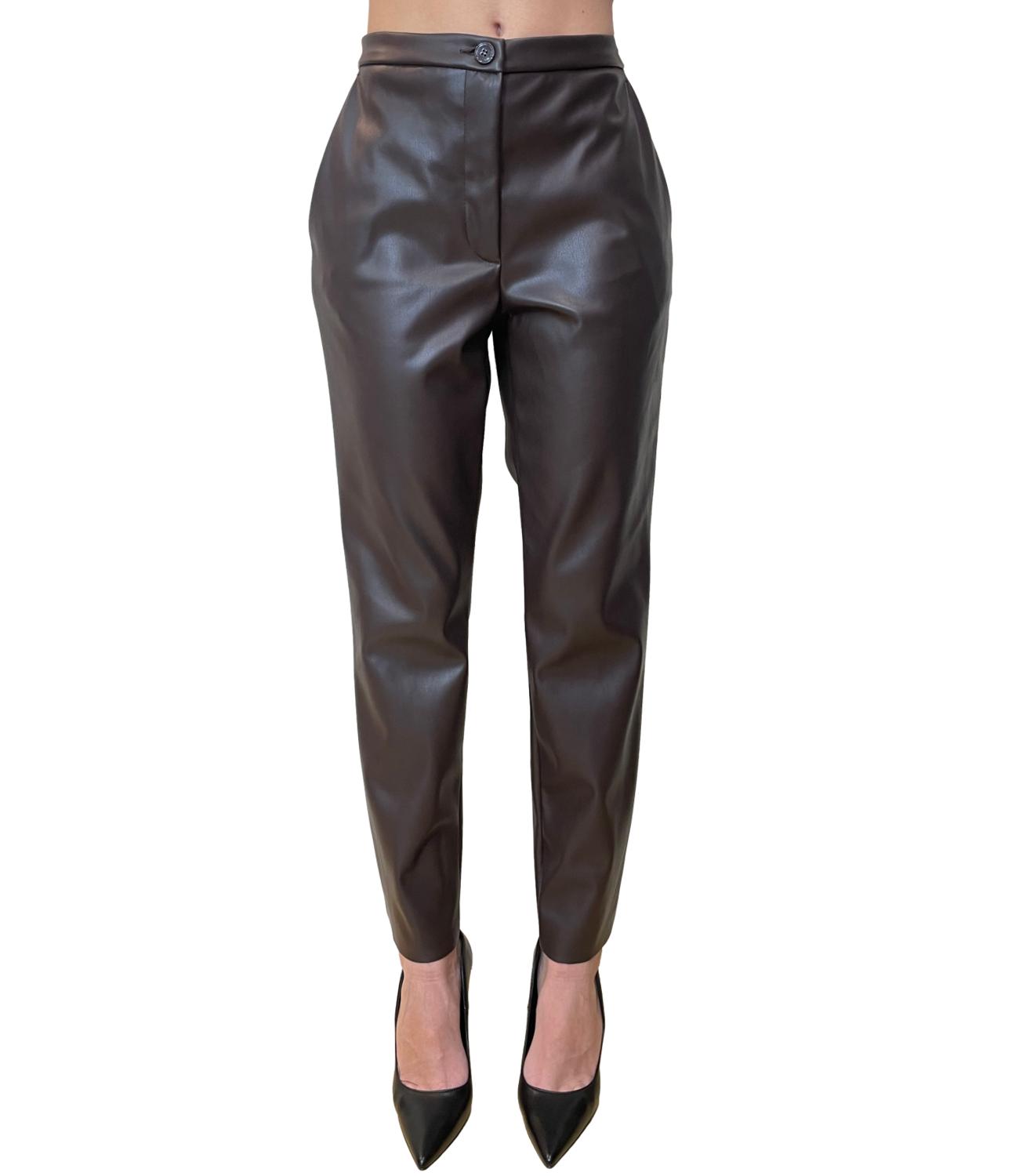 Vicolo Pantalone Ecopelle Moro Donna