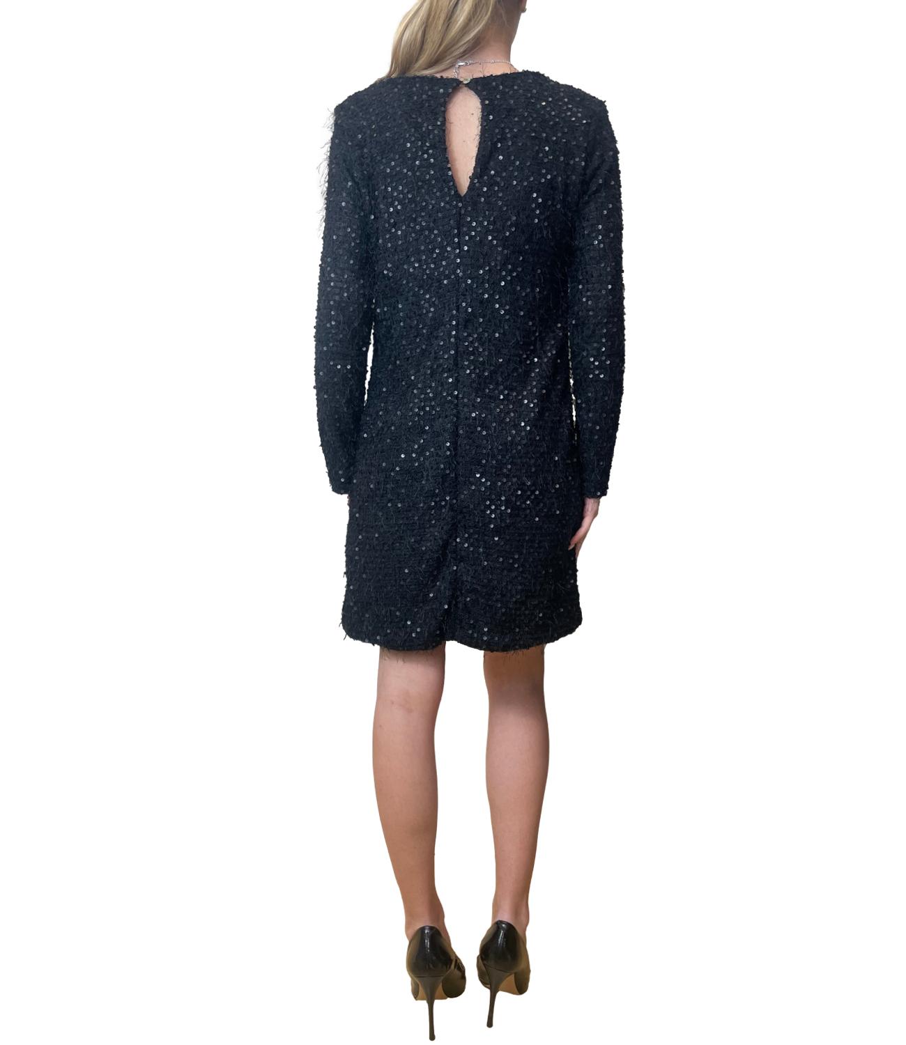 Vicolo Abito Paillettes Nero Donna