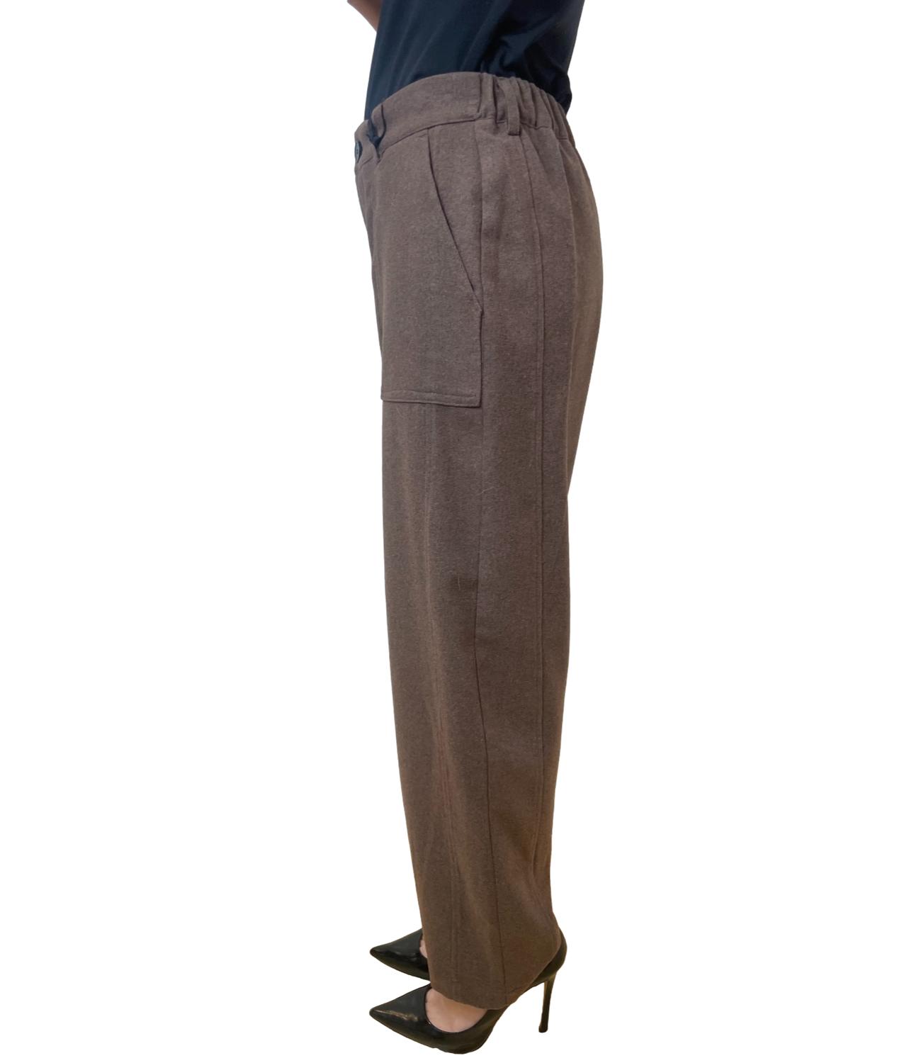 Vicolo pantalone flanella moro donna
