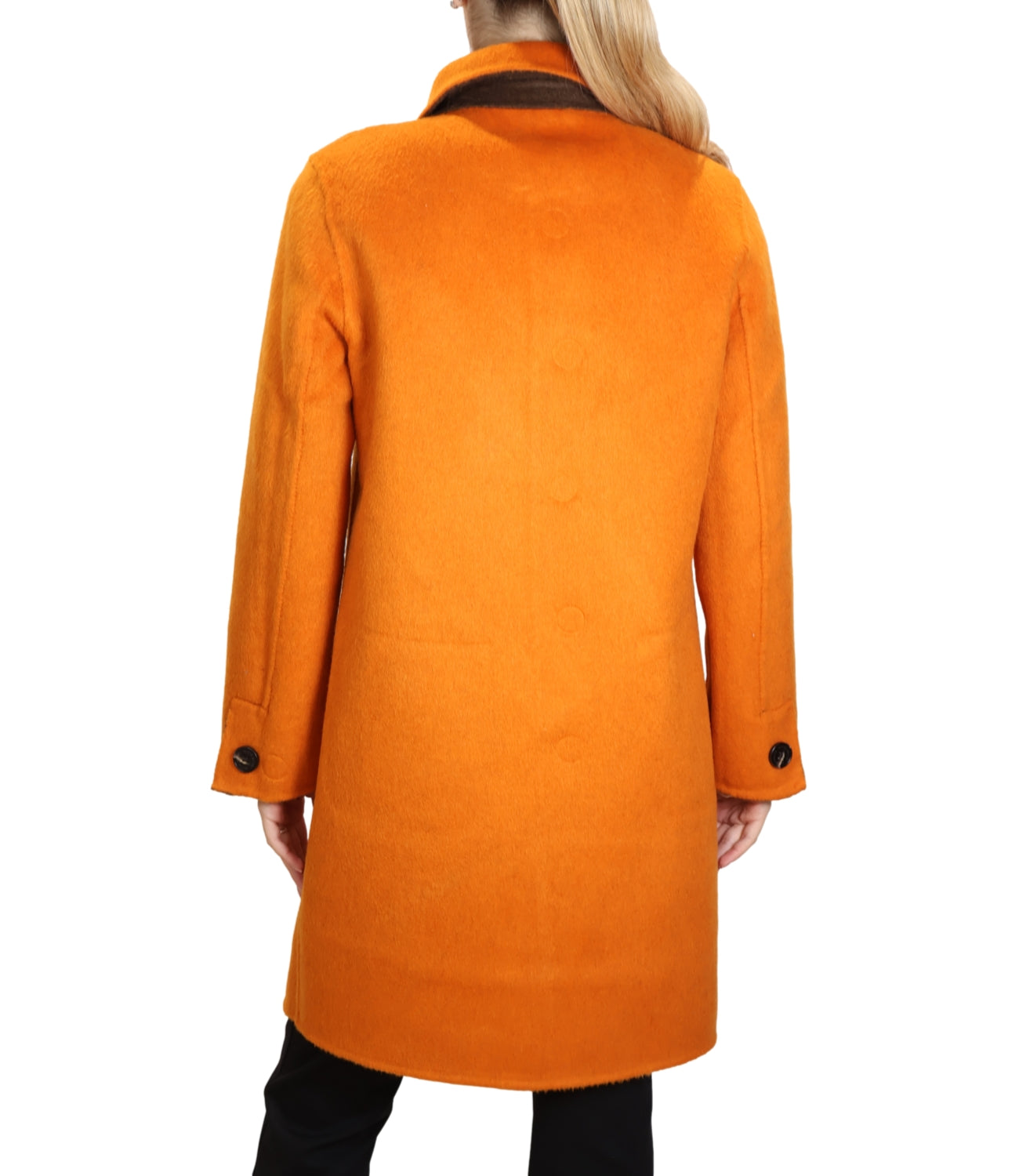 Alexs Bravo Giacca Lunga Reversibile Orange/Chocolate Donna