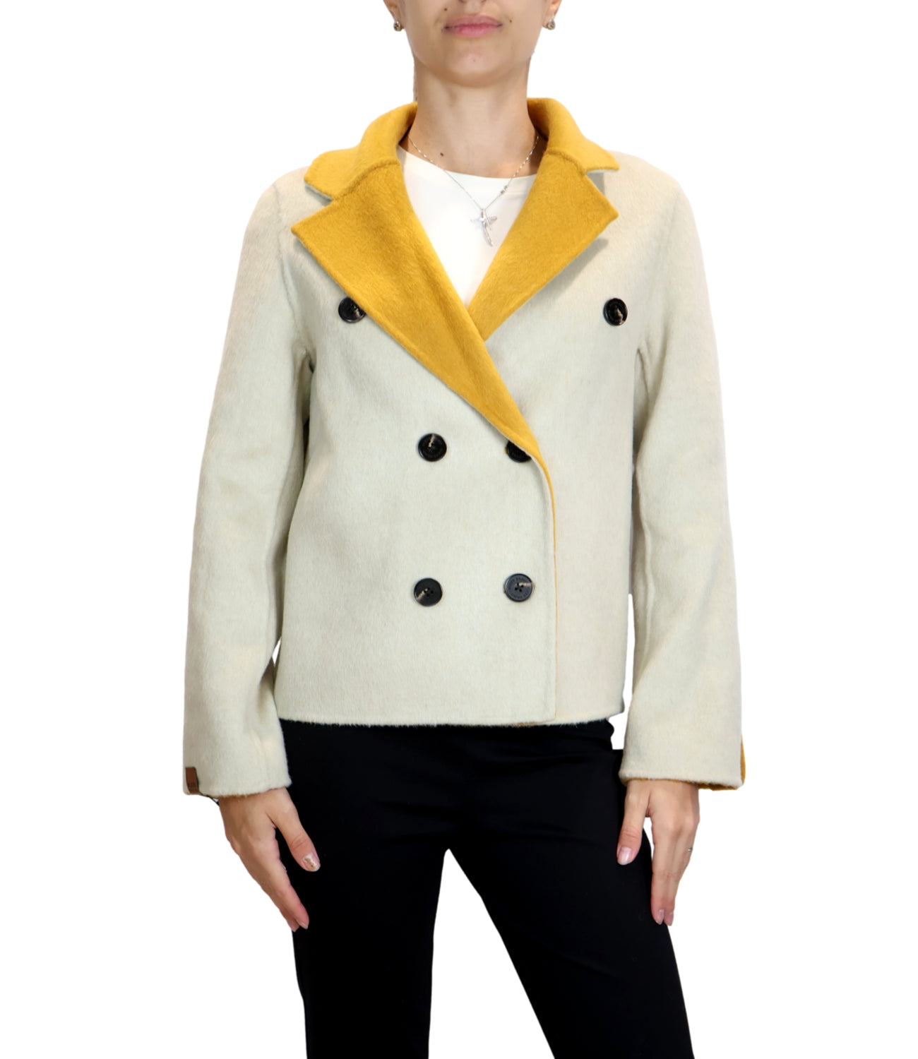 Alexs Bravo Blazer Reversibile Yellow/Beige Donna